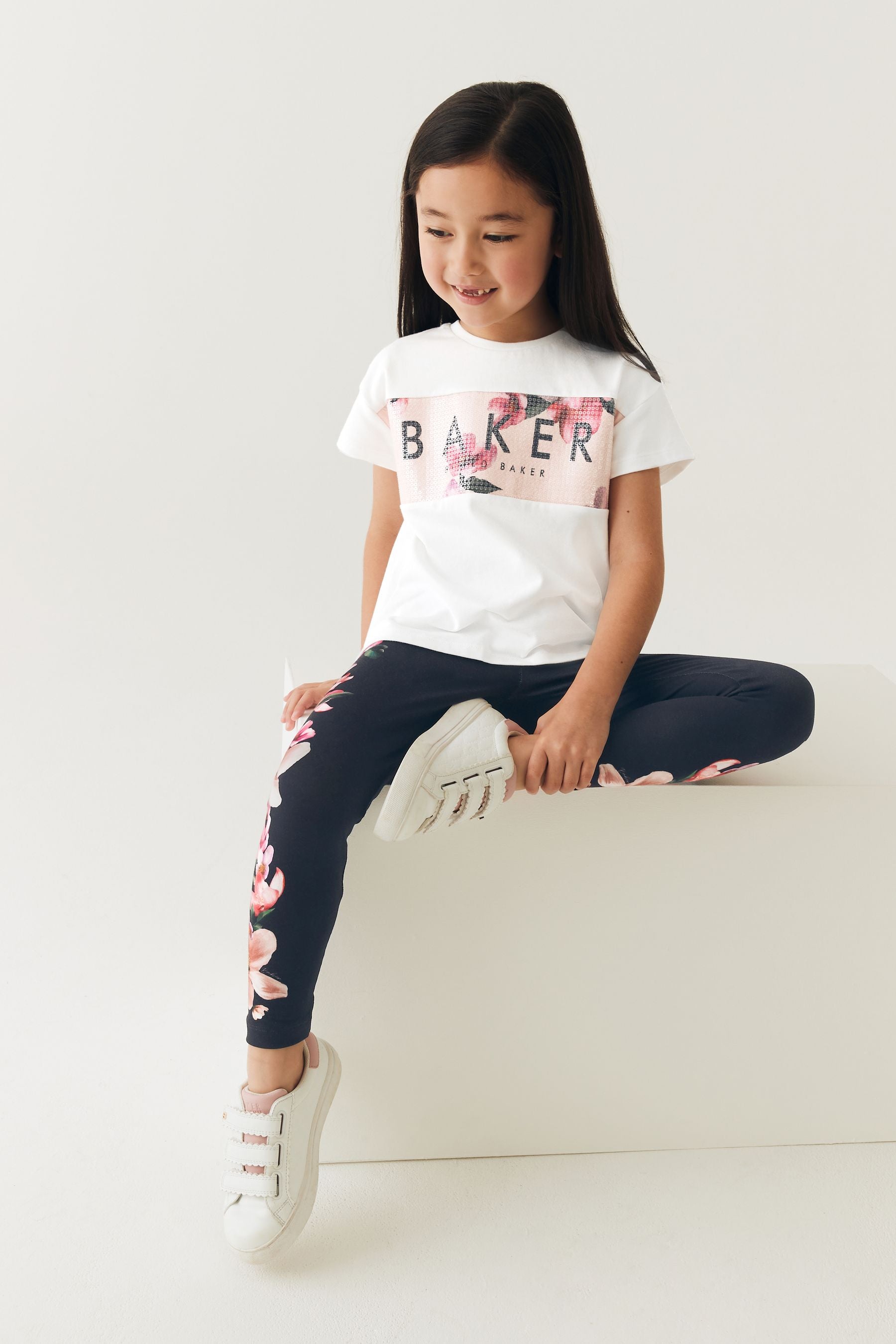 Baker by Ted Baker Floral Legging and Sequin T-Shirt Set