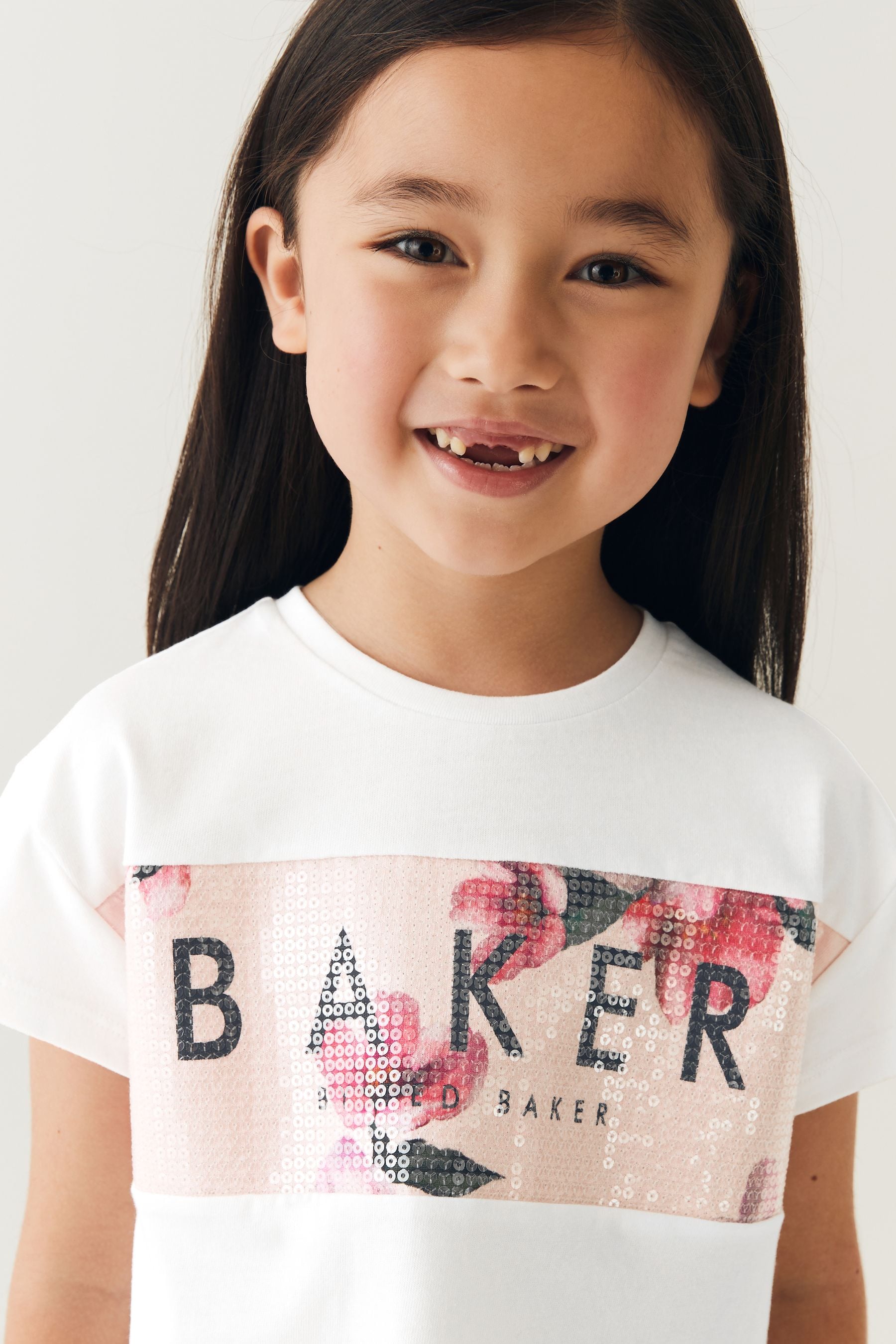 Baker by Ted Baker Floral Legging and Sequin T-Shirt Set