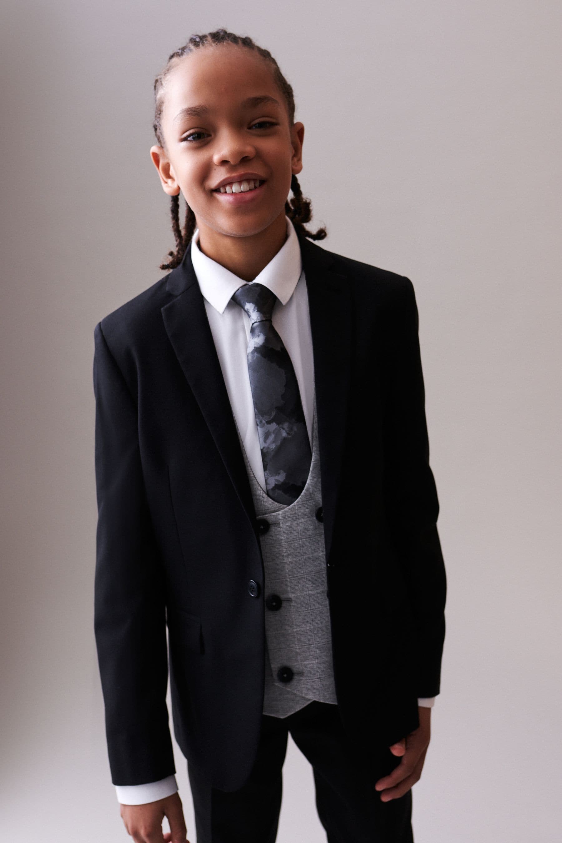 Black Skinny Fit Suit Jacket (12mths-16yrs)