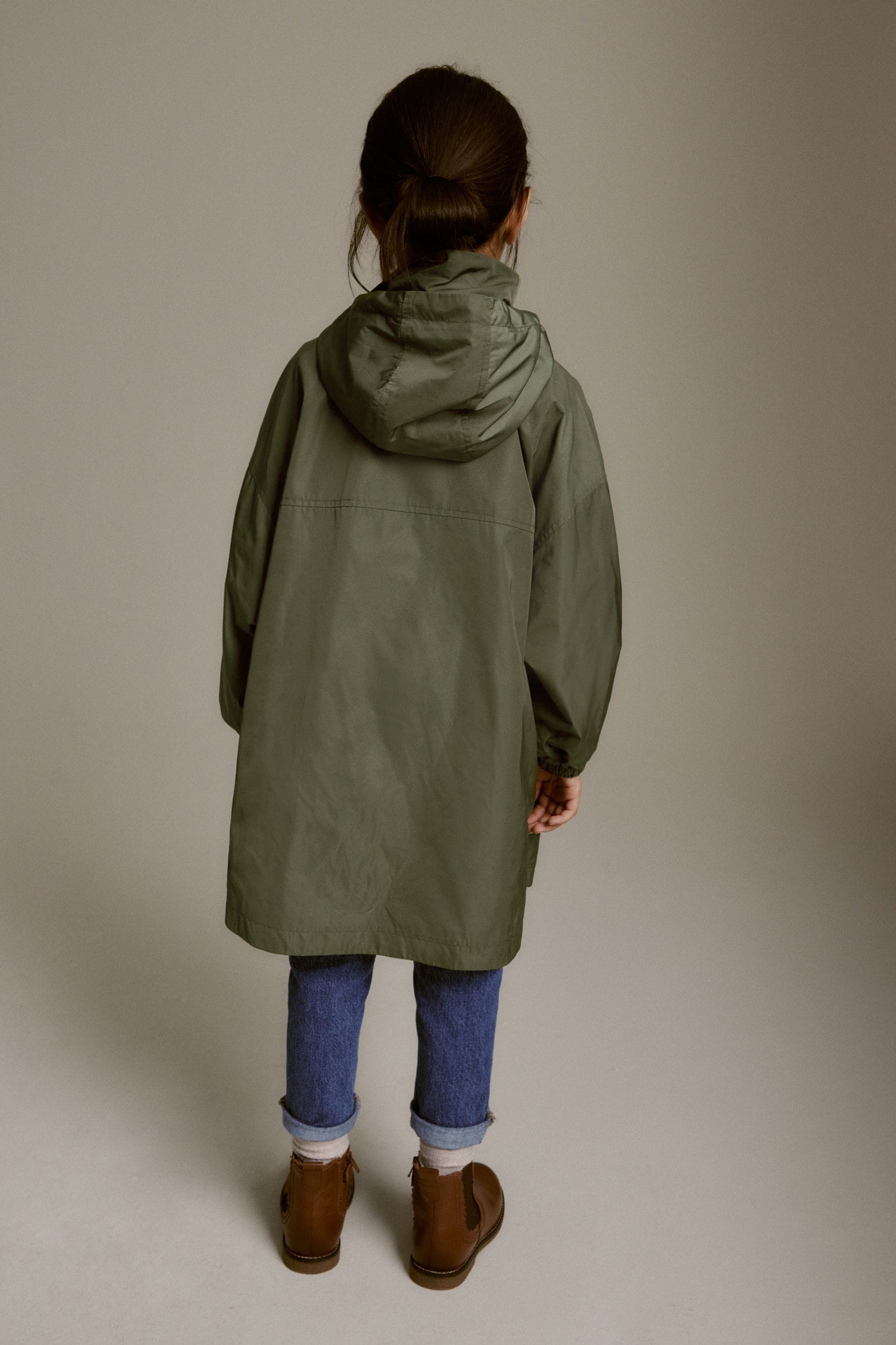 Khaki Green Shower Resistant Oversize Cagoule Jacket (3-16yrs)