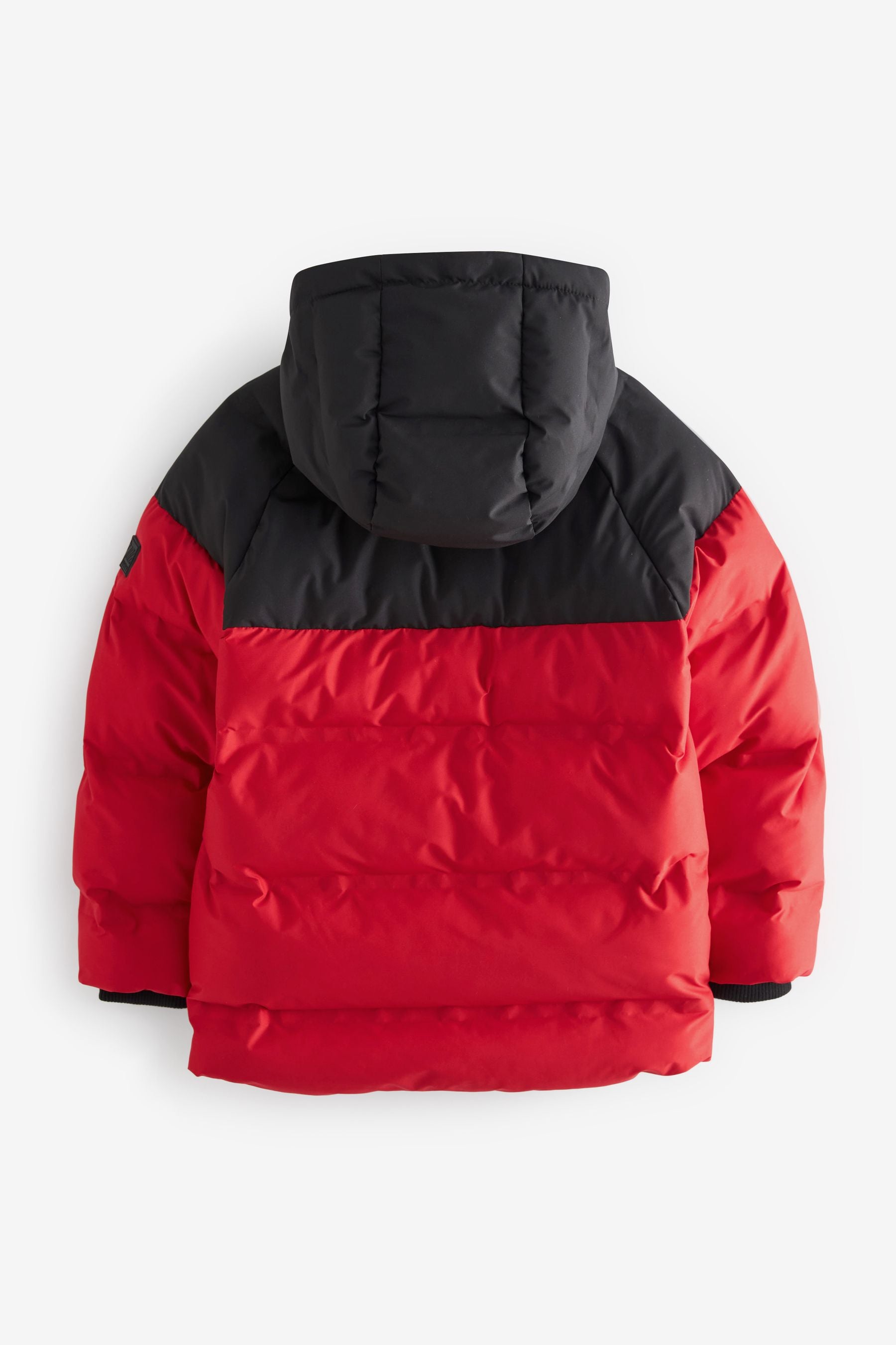 Red and Black Fleece Lined Padded Puffer Coat (3-16yrs)