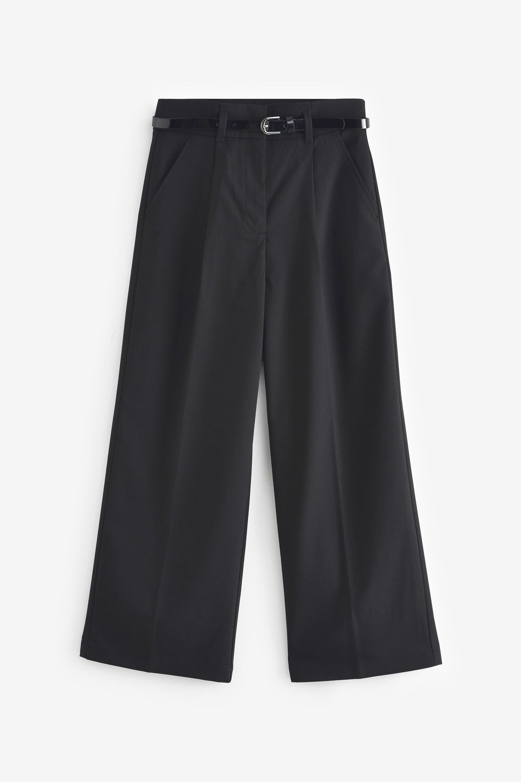 Black Senior Wide Leg Belted School Trousers (9-18yrs)