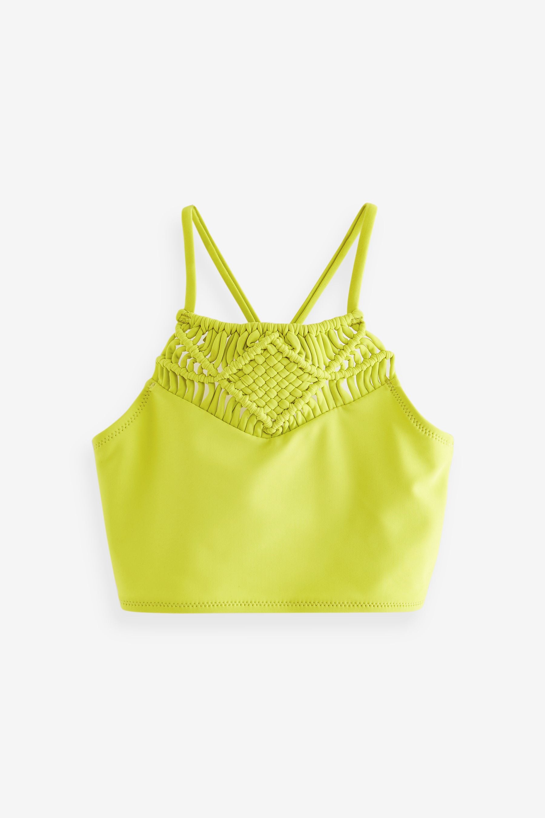 Lime Green Crochet Detail Bikini (3-16yrs)