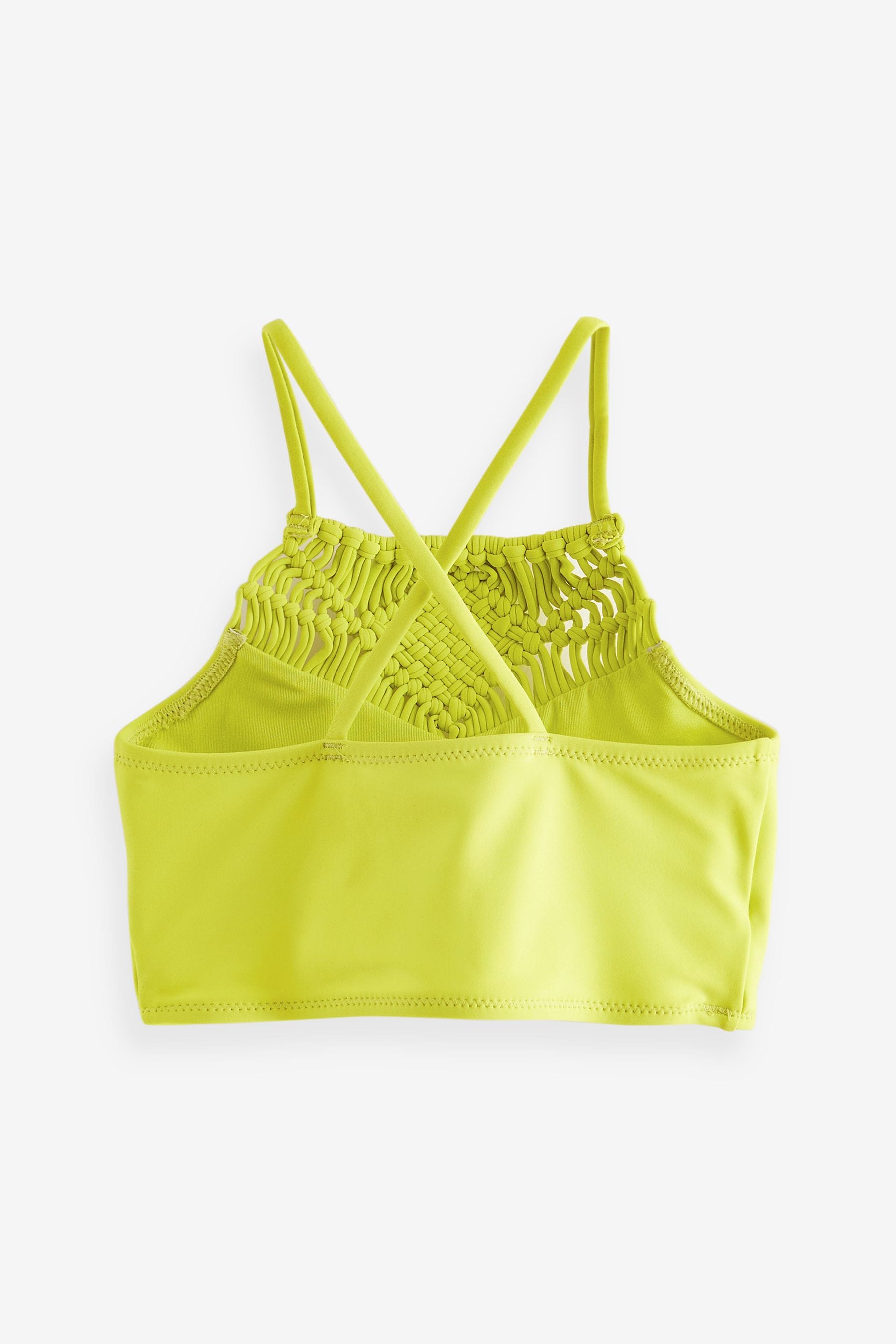 Lime Green Crochet Detail Bikini (3-16yrs)