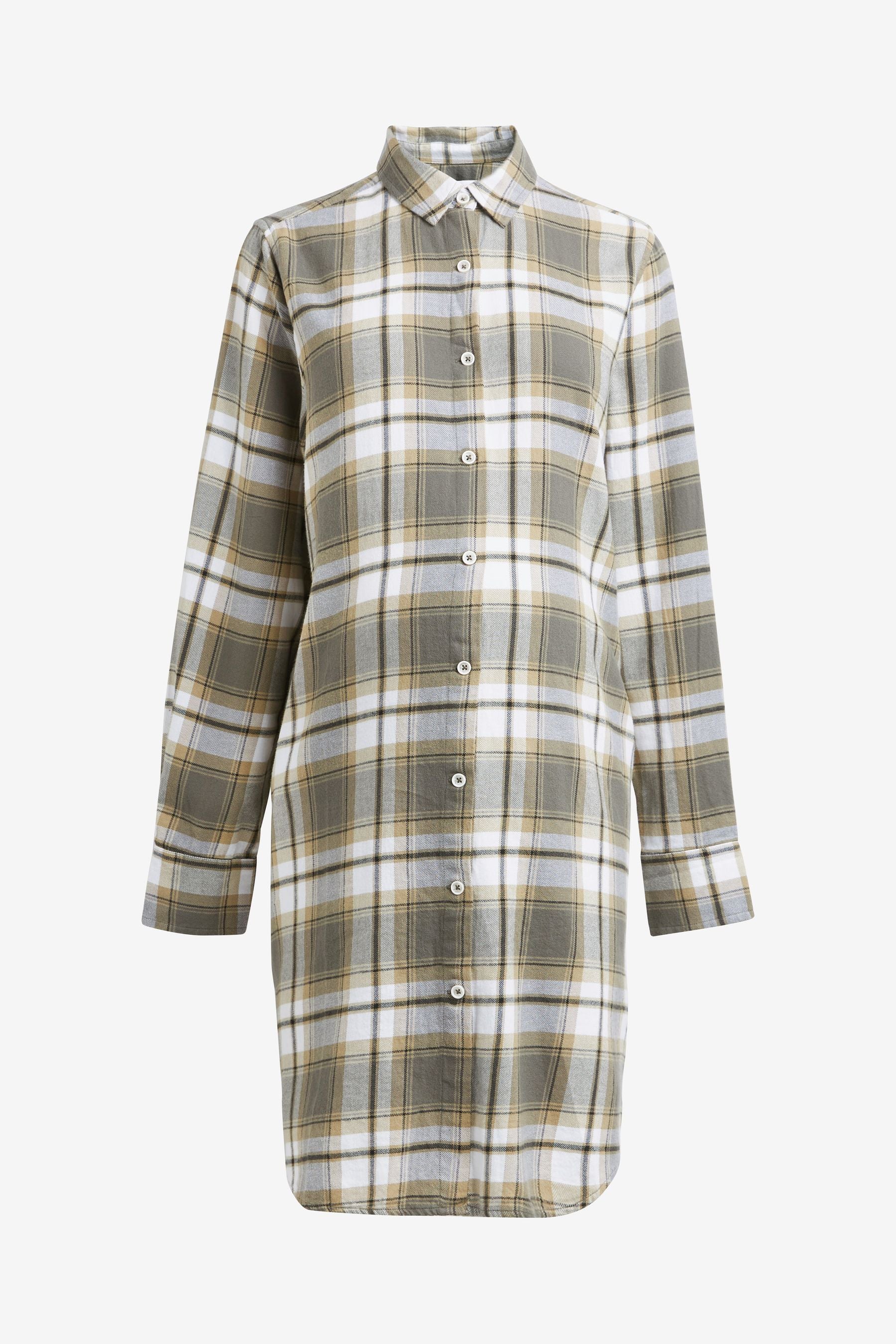 Check Maternity Shirt Dress