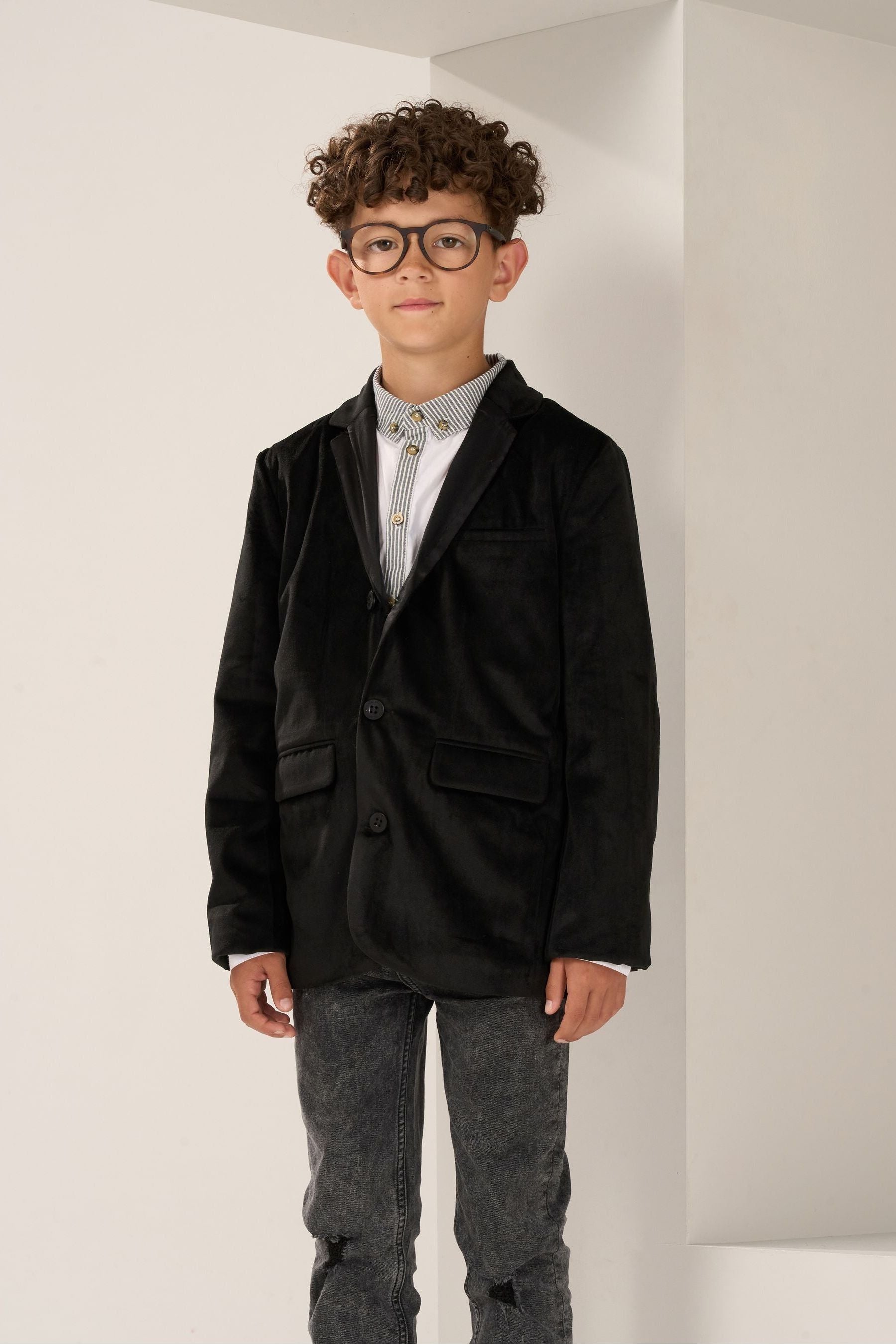 Angel & Rocket Black Velvet Georgie Blazer