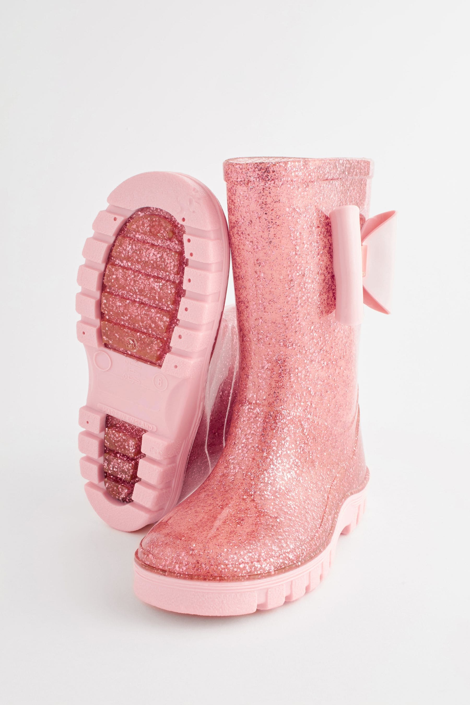 Baker by Ted Baker Girls Glitter Welly Boots with Bow