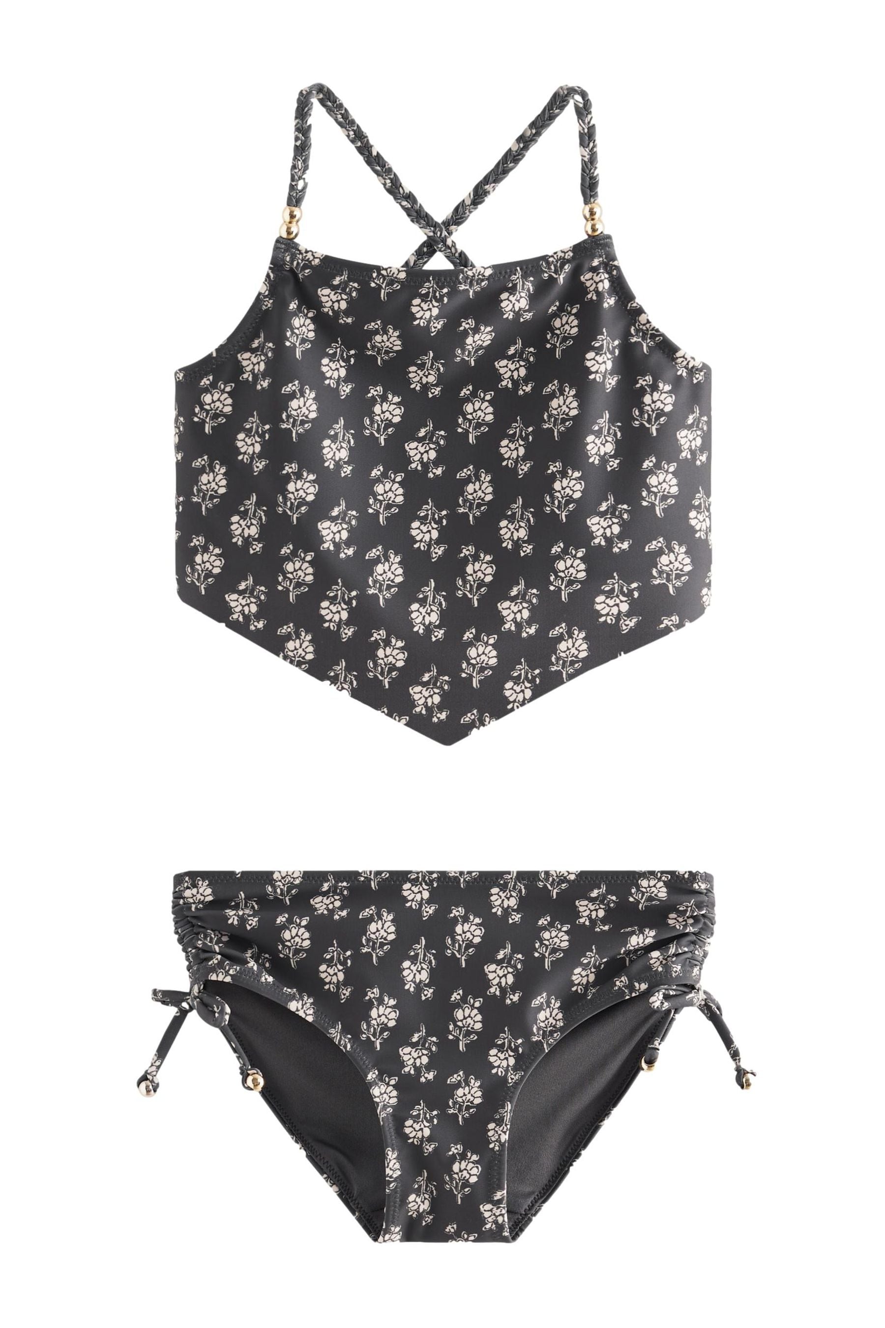 Black/White Woodblock Bikini (3-16yrs)