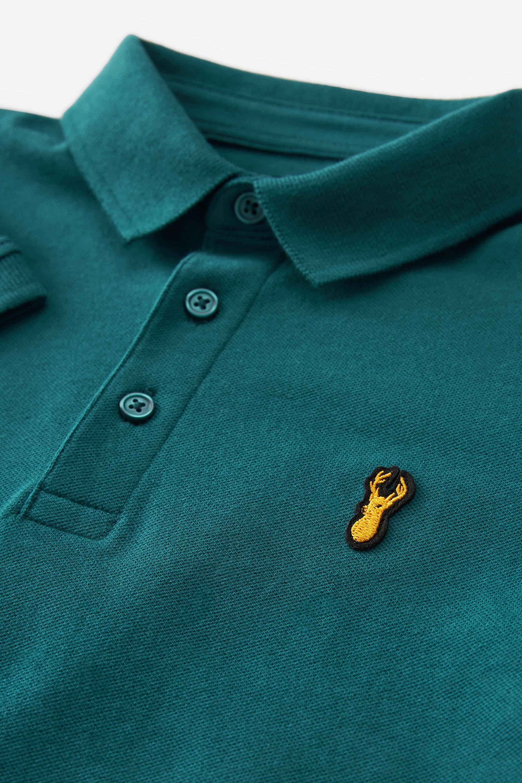 Blue Teal Short Sleeve Polo Shirt (3-16yrs)