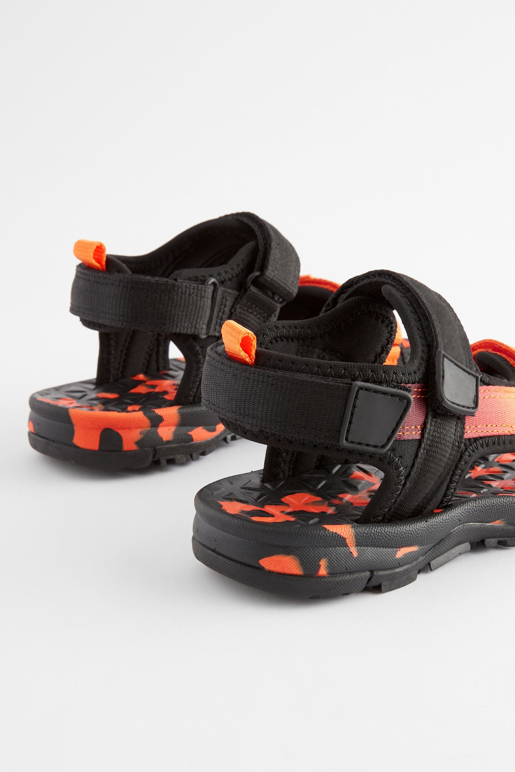 Orange Touch Fastening Strap Trekker Sandals