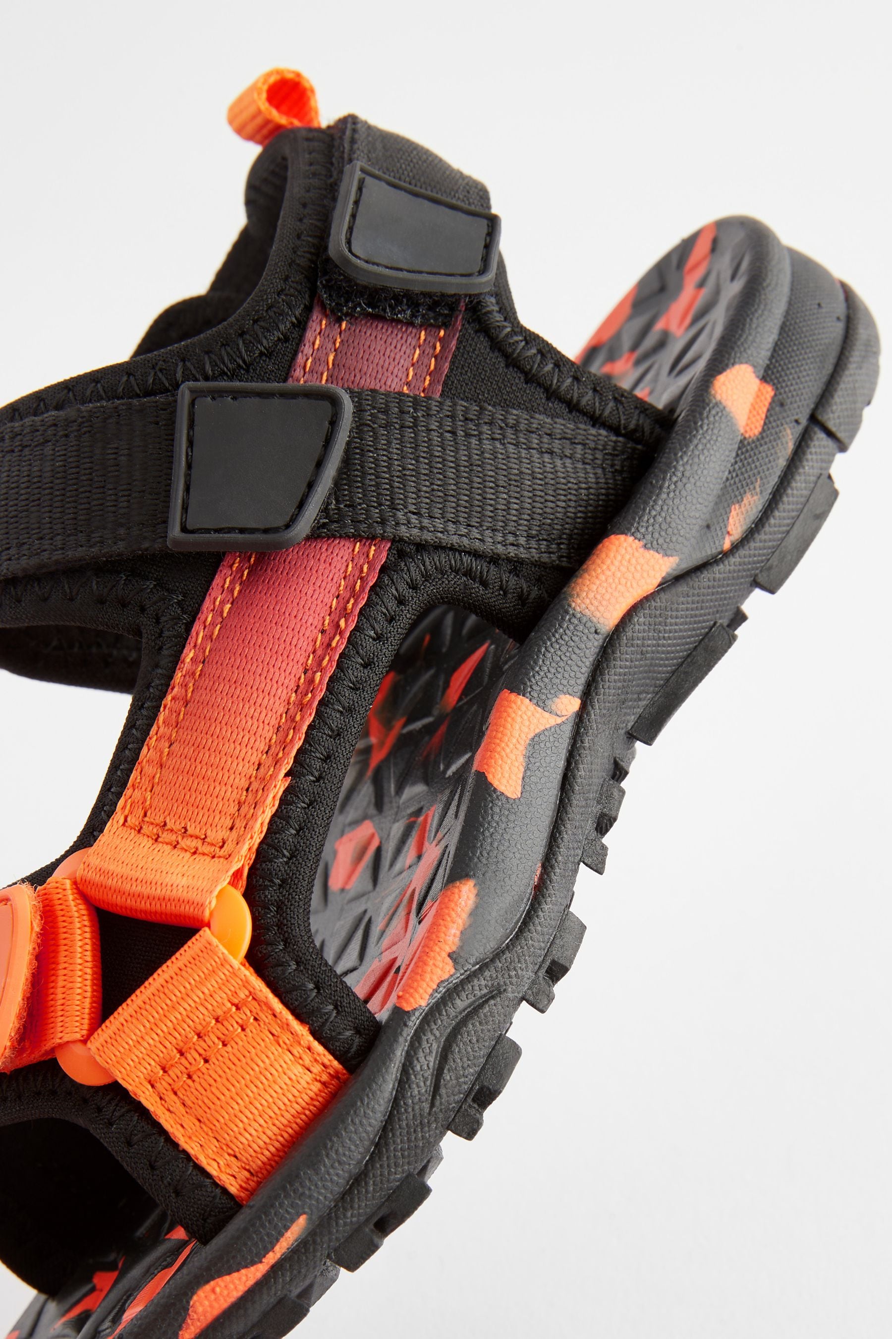 Orange Touch Fastening Strap Trekker Sandals