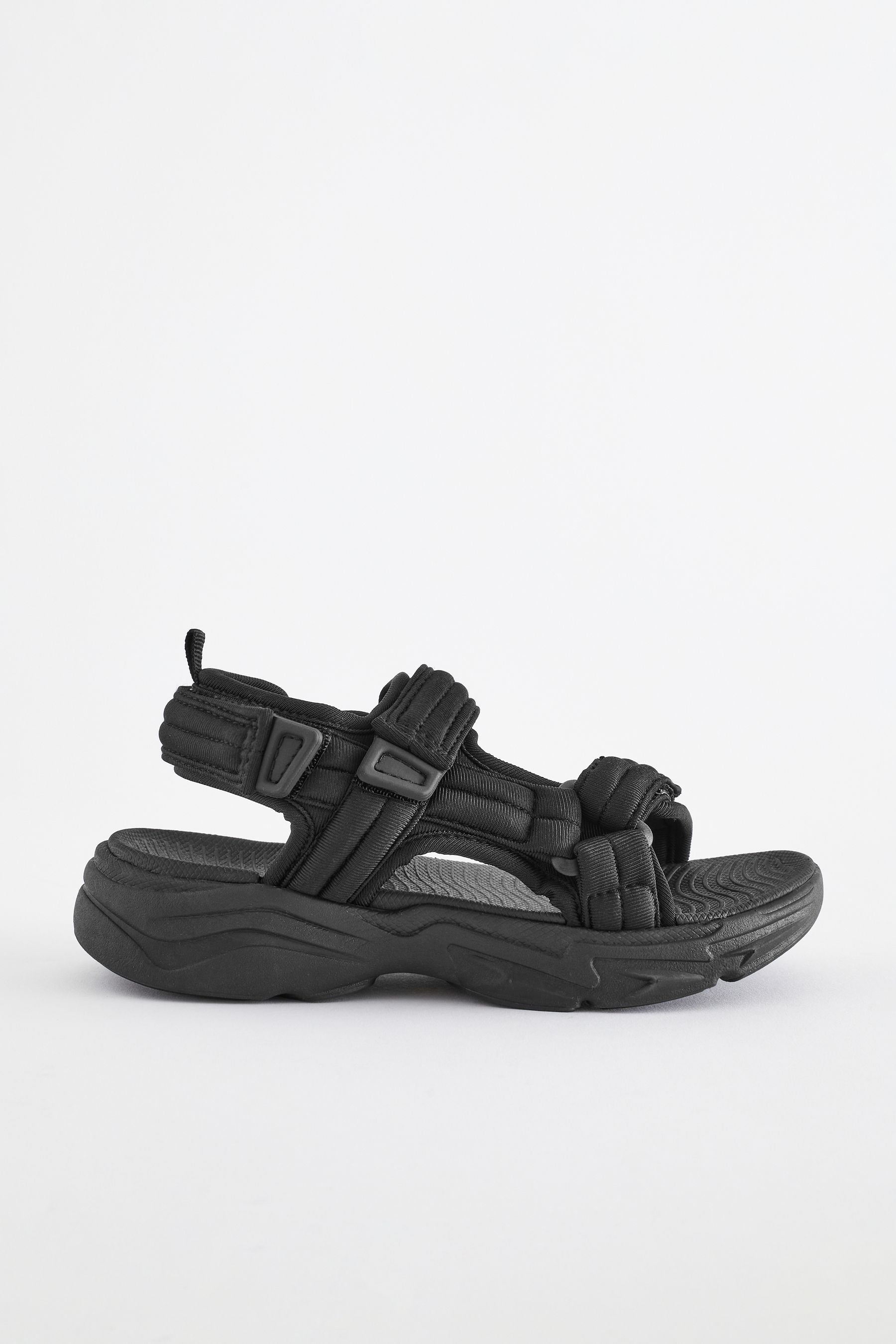 Black Sporty Trekker Sandals