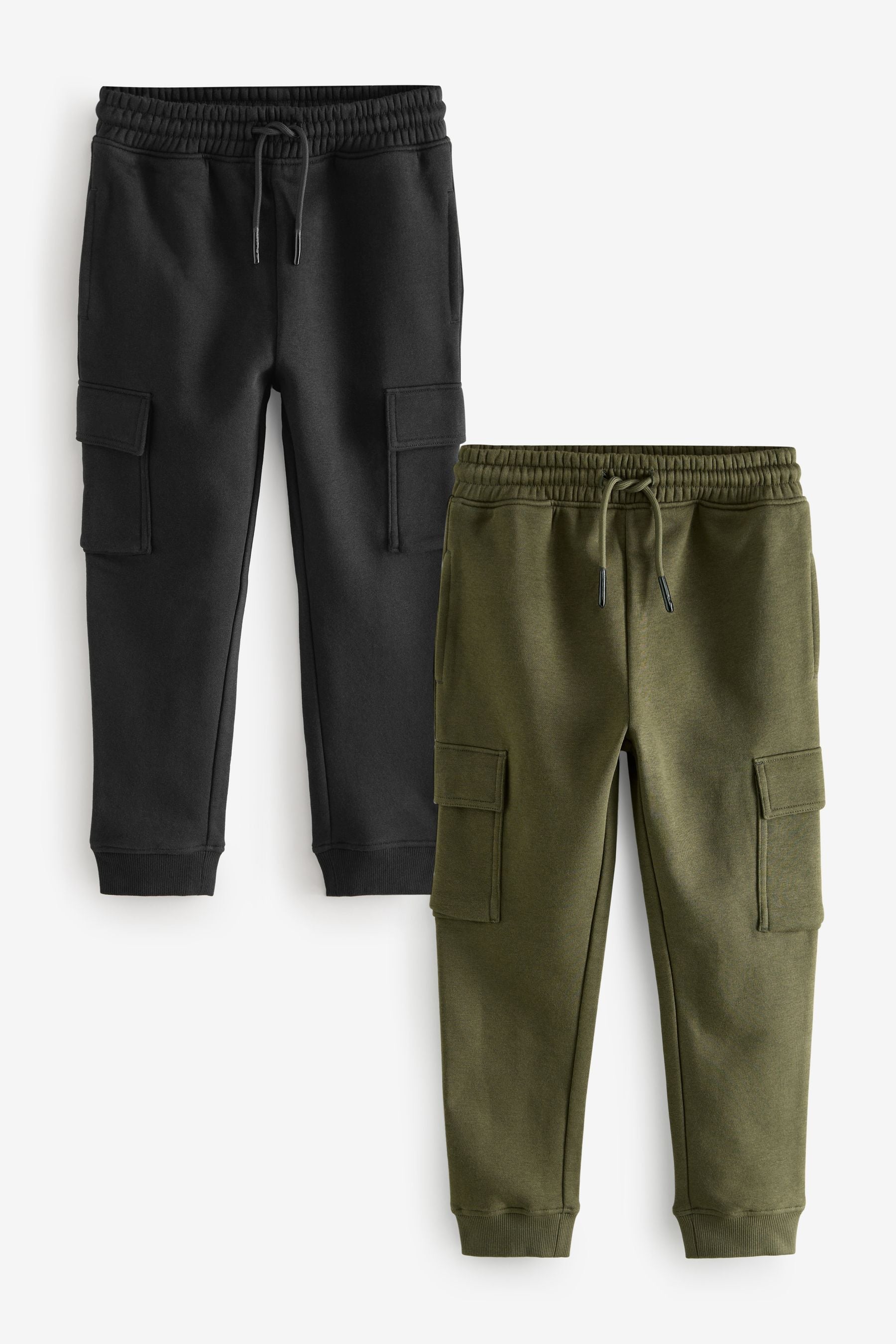 Black/Green Cargo Joggers 2 Pack (3-16yrs)