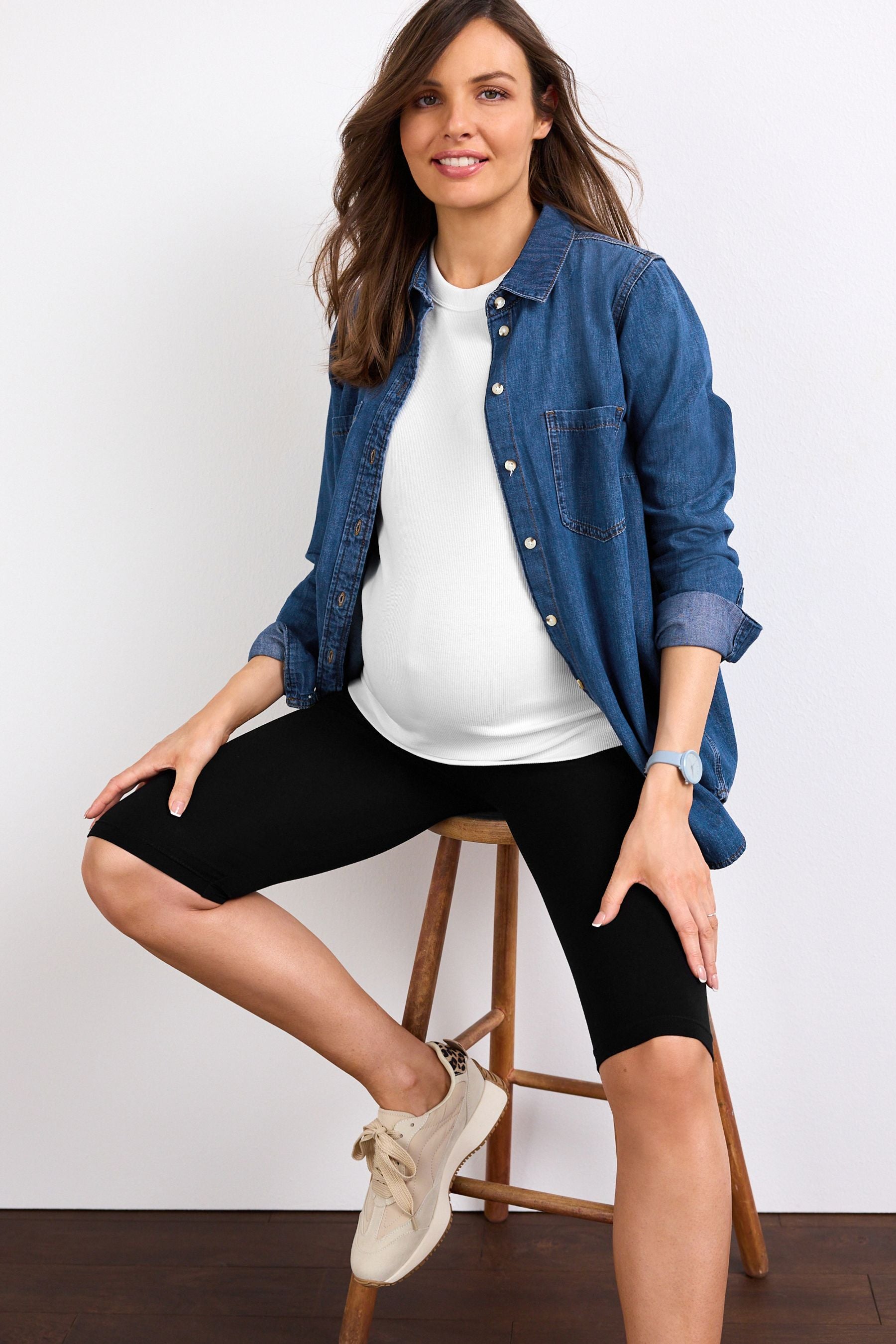 Black Maternity Shorts