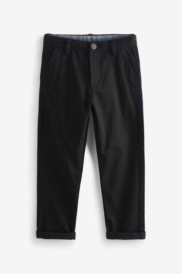 Black Stretch Chino Trousers (3-17yrs)