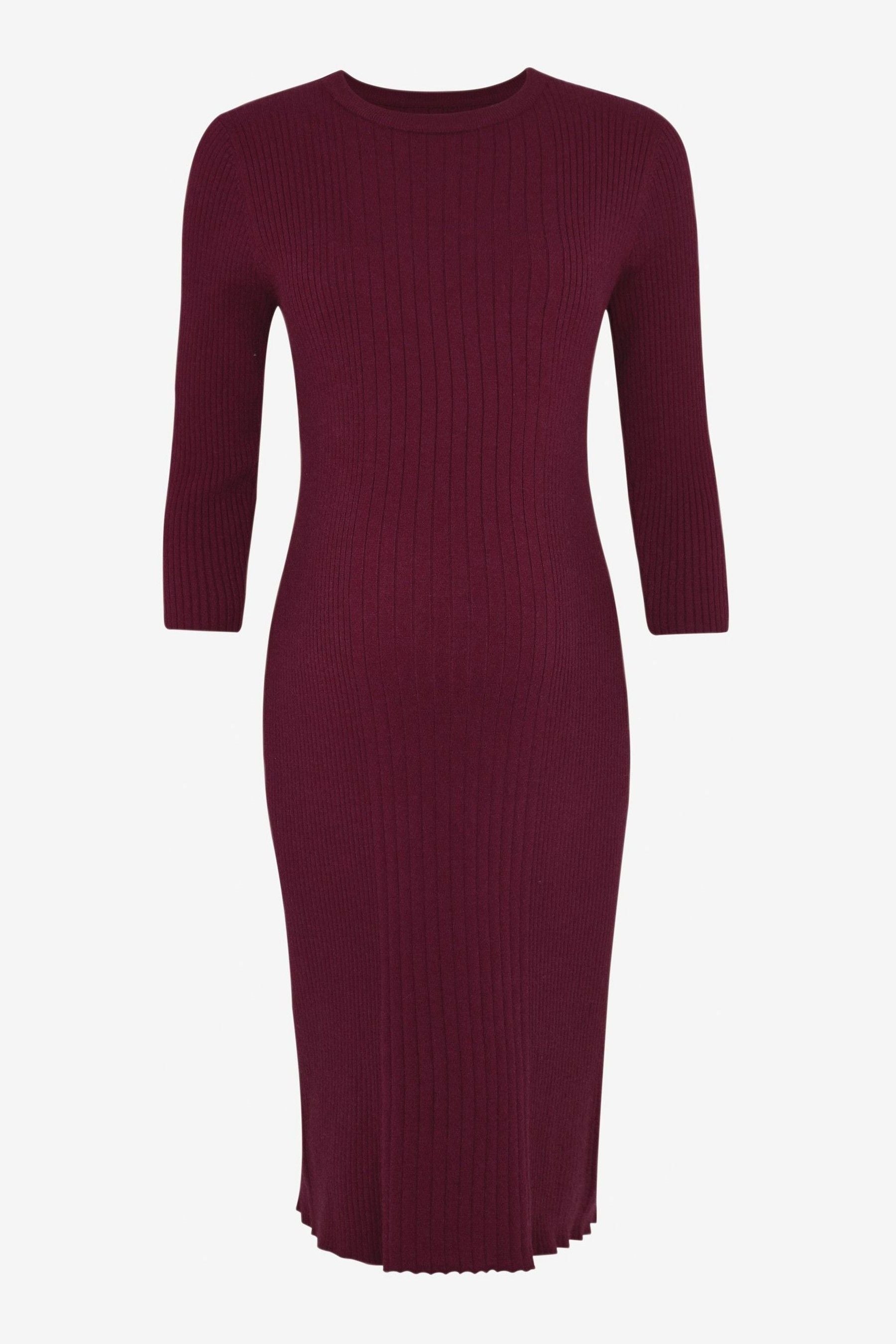 Burgundy Red JoJo Maman Bébé Knitted Maternity Tube Dress