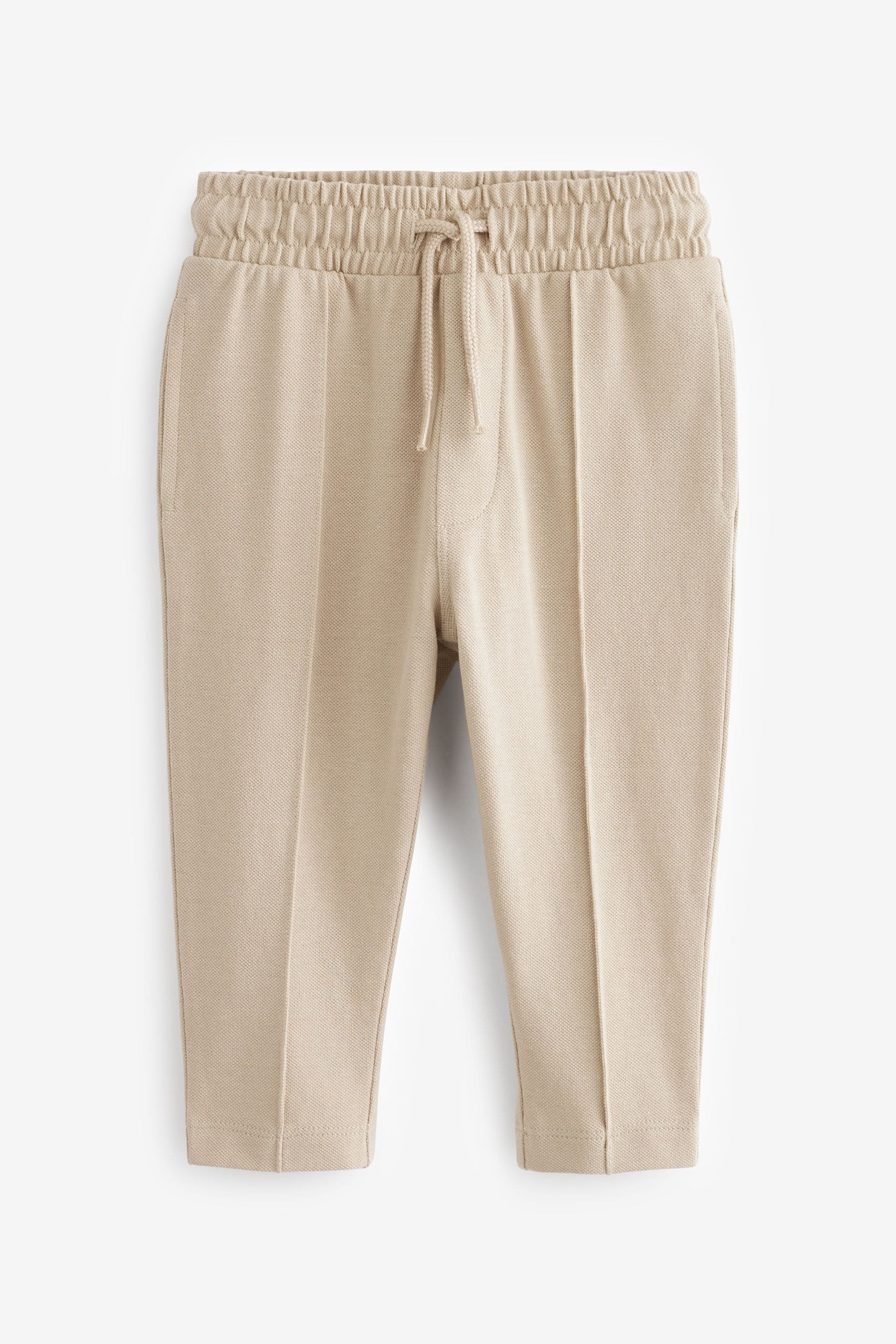 Tan Brown Pique Pintuck Joggers (3mths-7yrs)