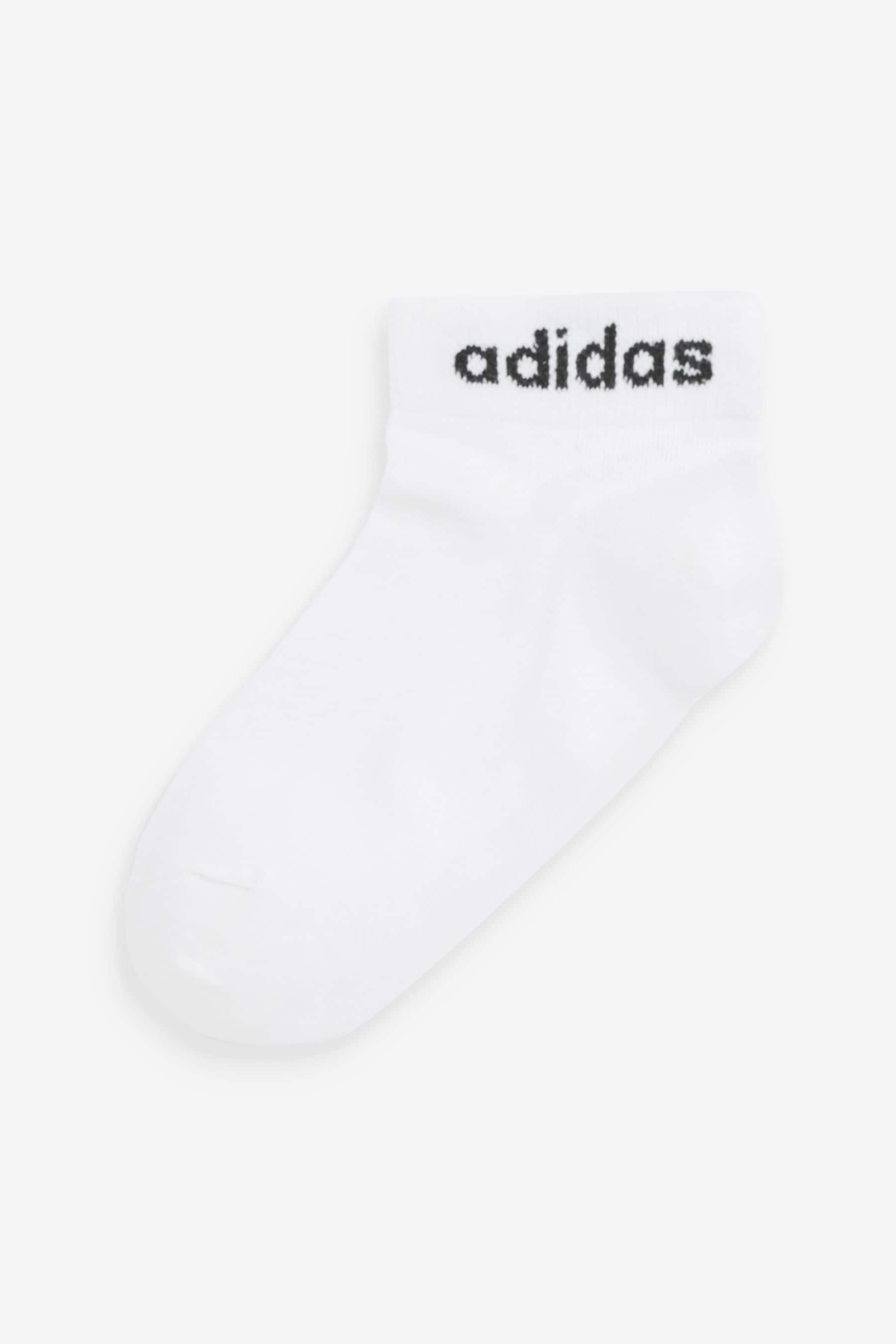 adidas Dove White Think Linear Ankle Socks 3 Pack