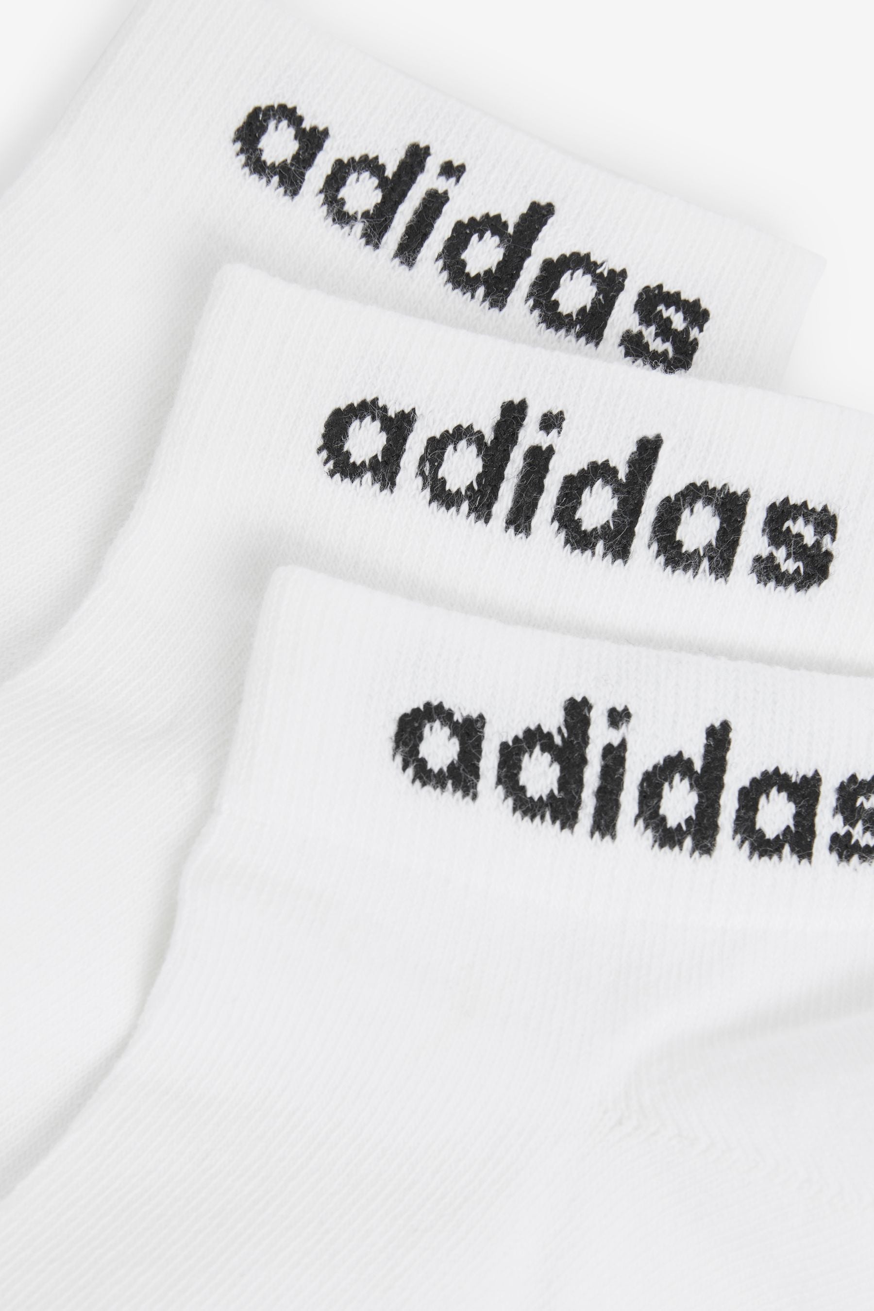 adidas Dove White Think Linear Ankle Socks 3 Pack