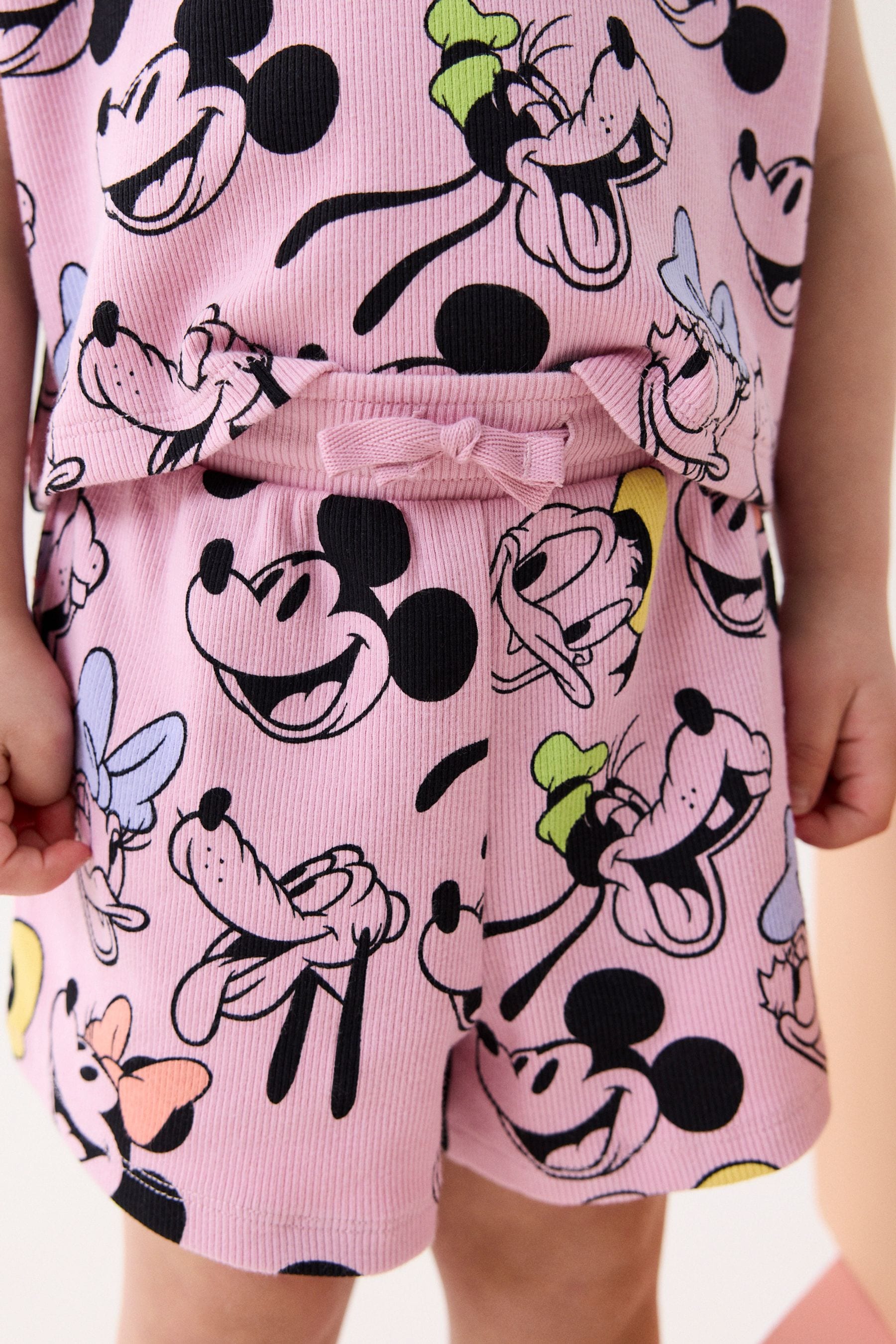 Pink Disney Mickey Mouse & Friends T-Shirt and Cycle Shorts Set (3mths-7yrs)