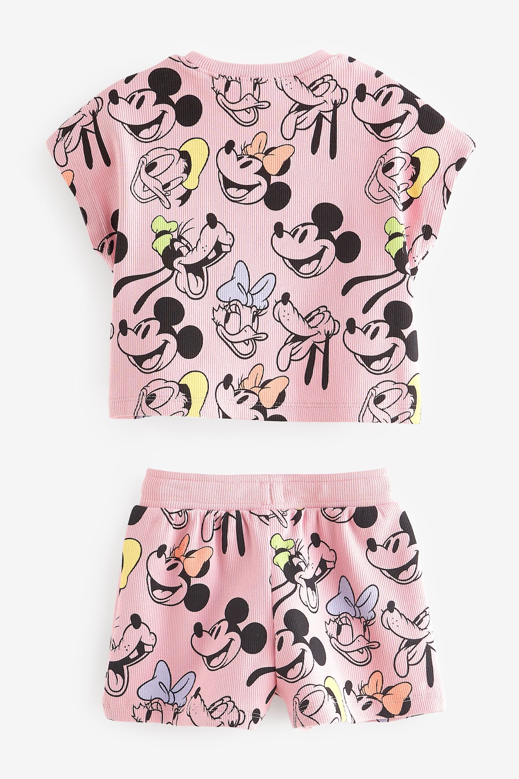 Pink Disney Mickey Mouse & Friends T-Shirt and Cycle Shorts Set (3mths-7yrs)