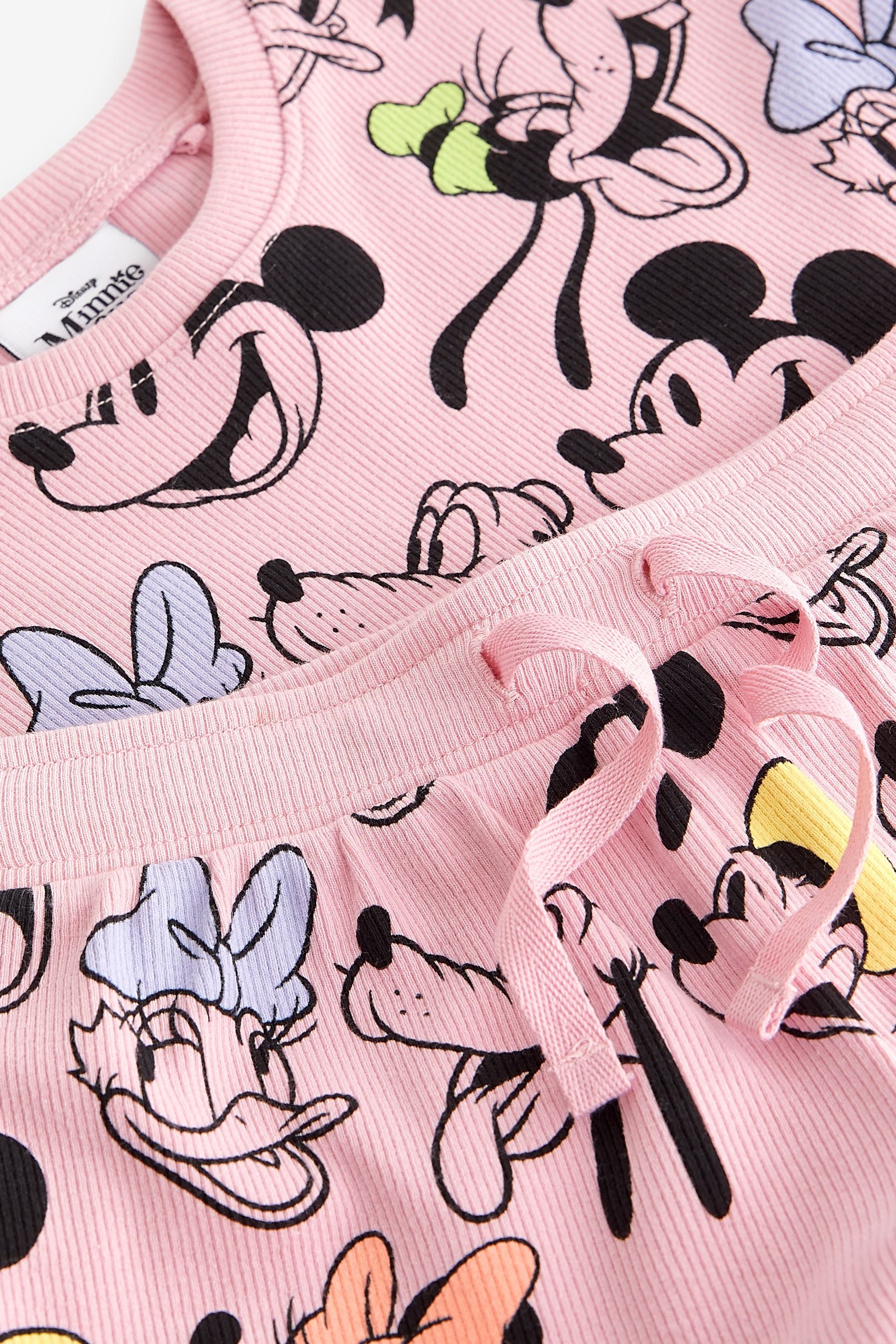 Pink Disney Mickey Mouse & Friends T-Shirt and Cycle Shorts Set (3mths-7yrs)