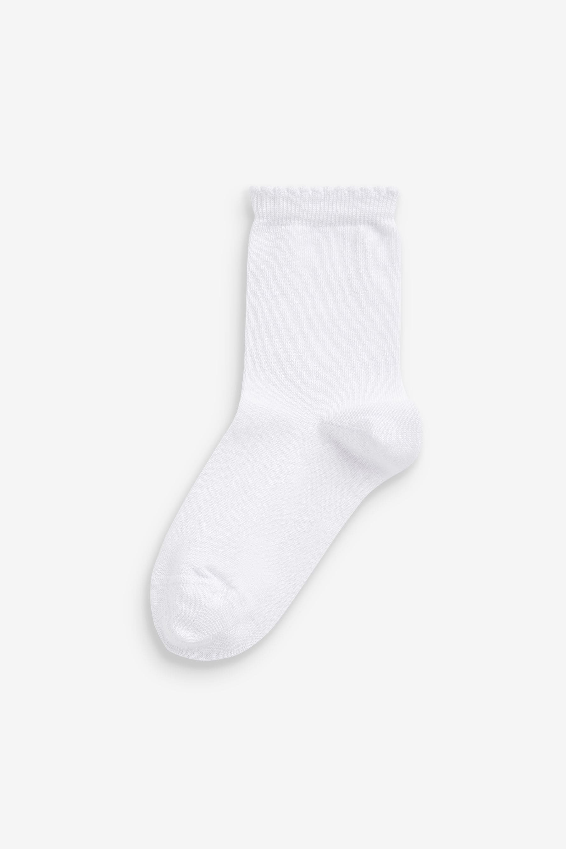 Black/White Black/White 5 Pack Cotton Rich Ankle School Socks