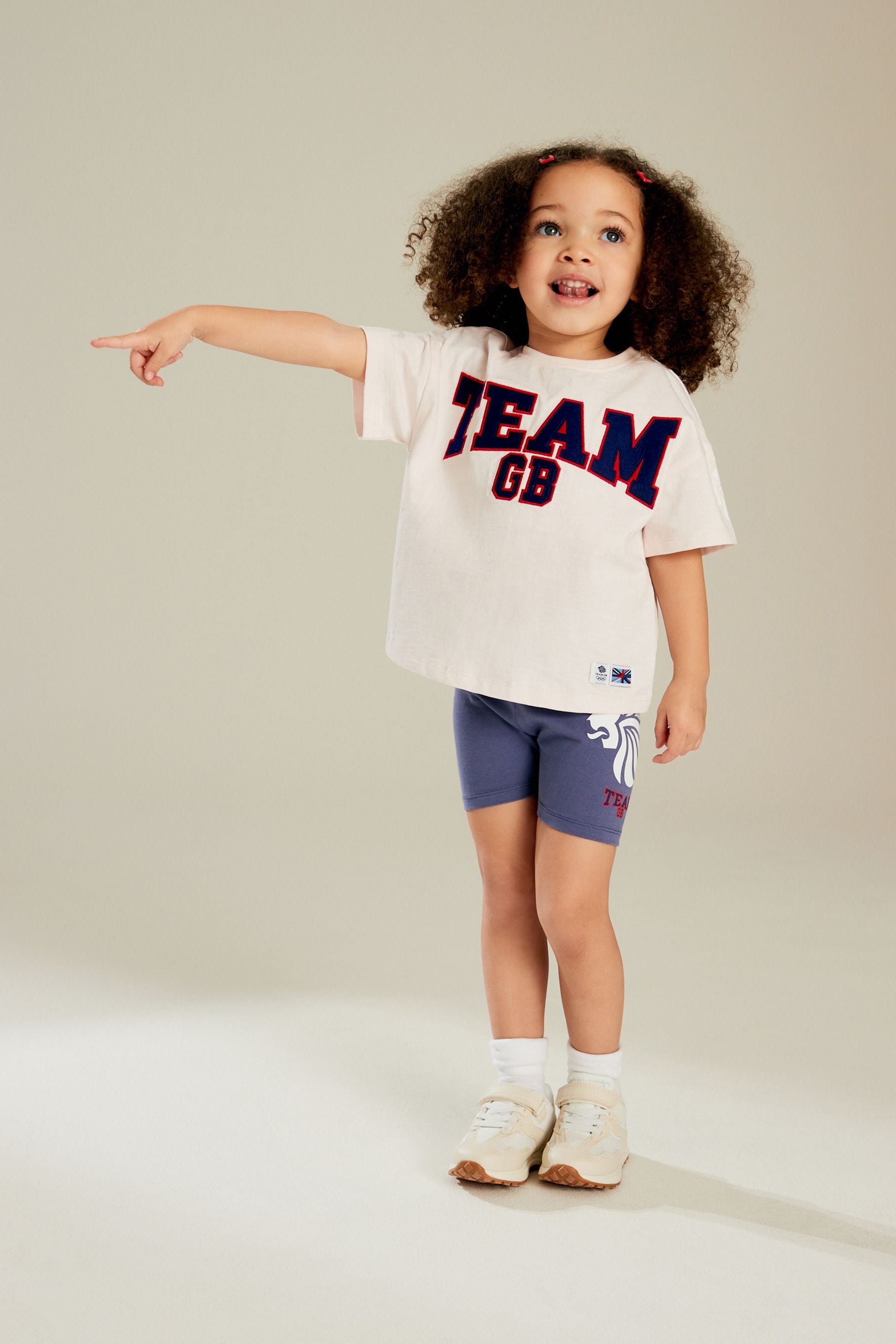 Pink/Blue Team GB T-Shirt and Cycle Shorts Set (3mths-7yrs)