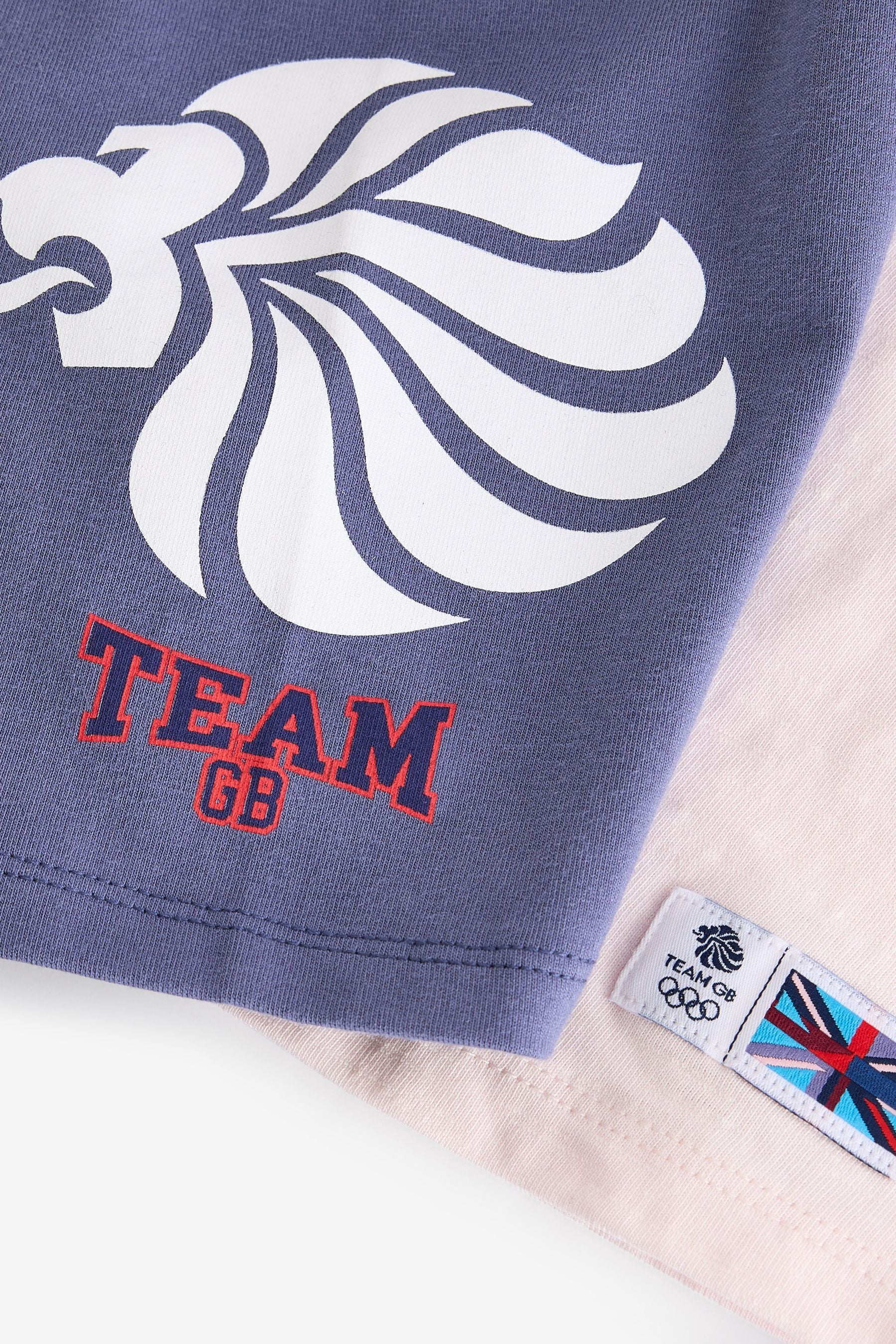 Pink/Blue Team GB T-Shirt and Cycle Shorts Set (3mths-7yrs)