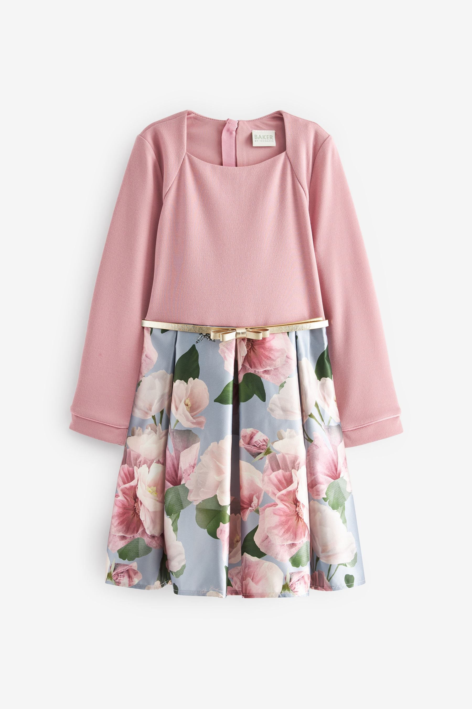 Baker by Ted Baker Pink Long Sleeve Floral Dress