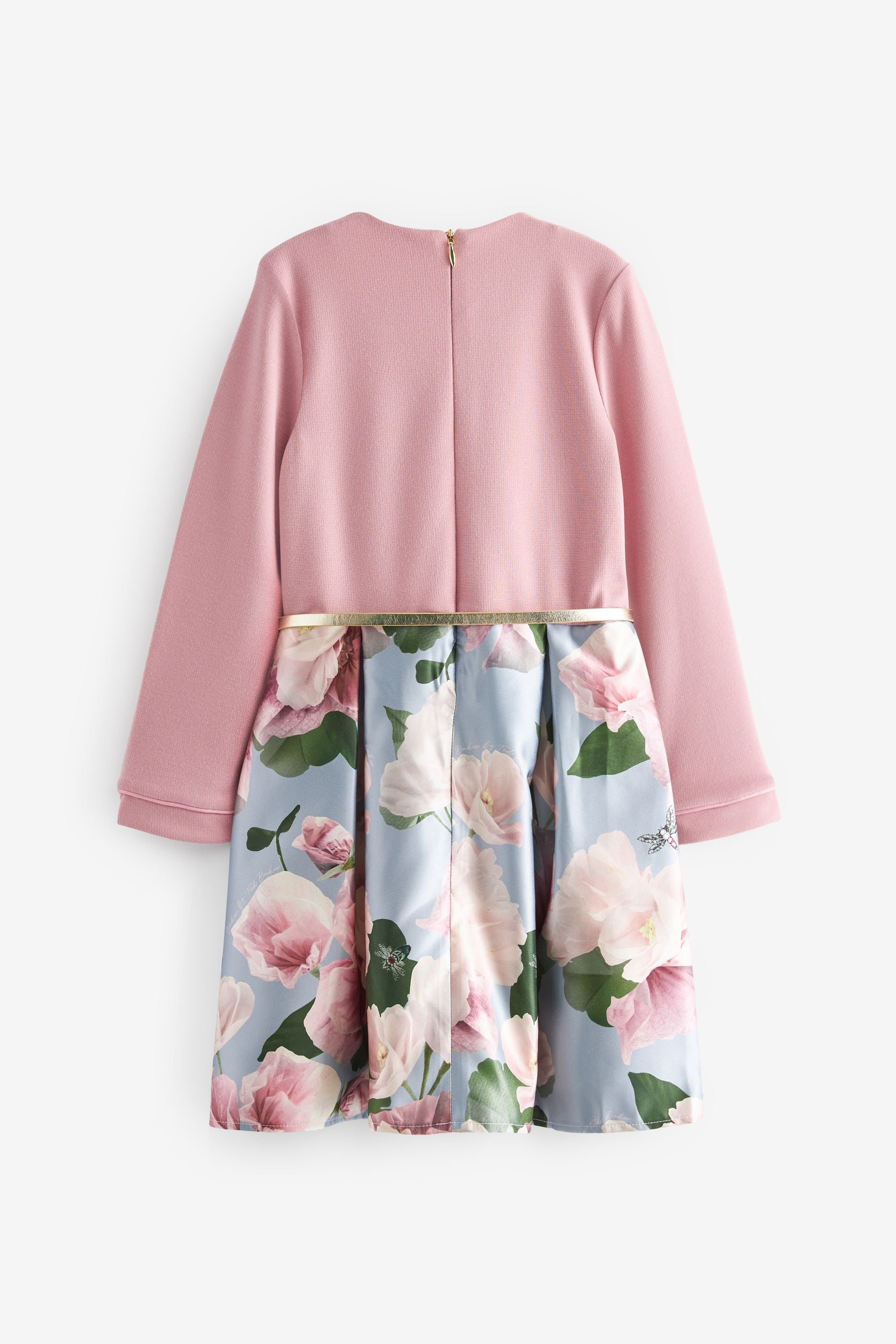 Baker by Ted Baker Pink Long Sleeve Floral Dress