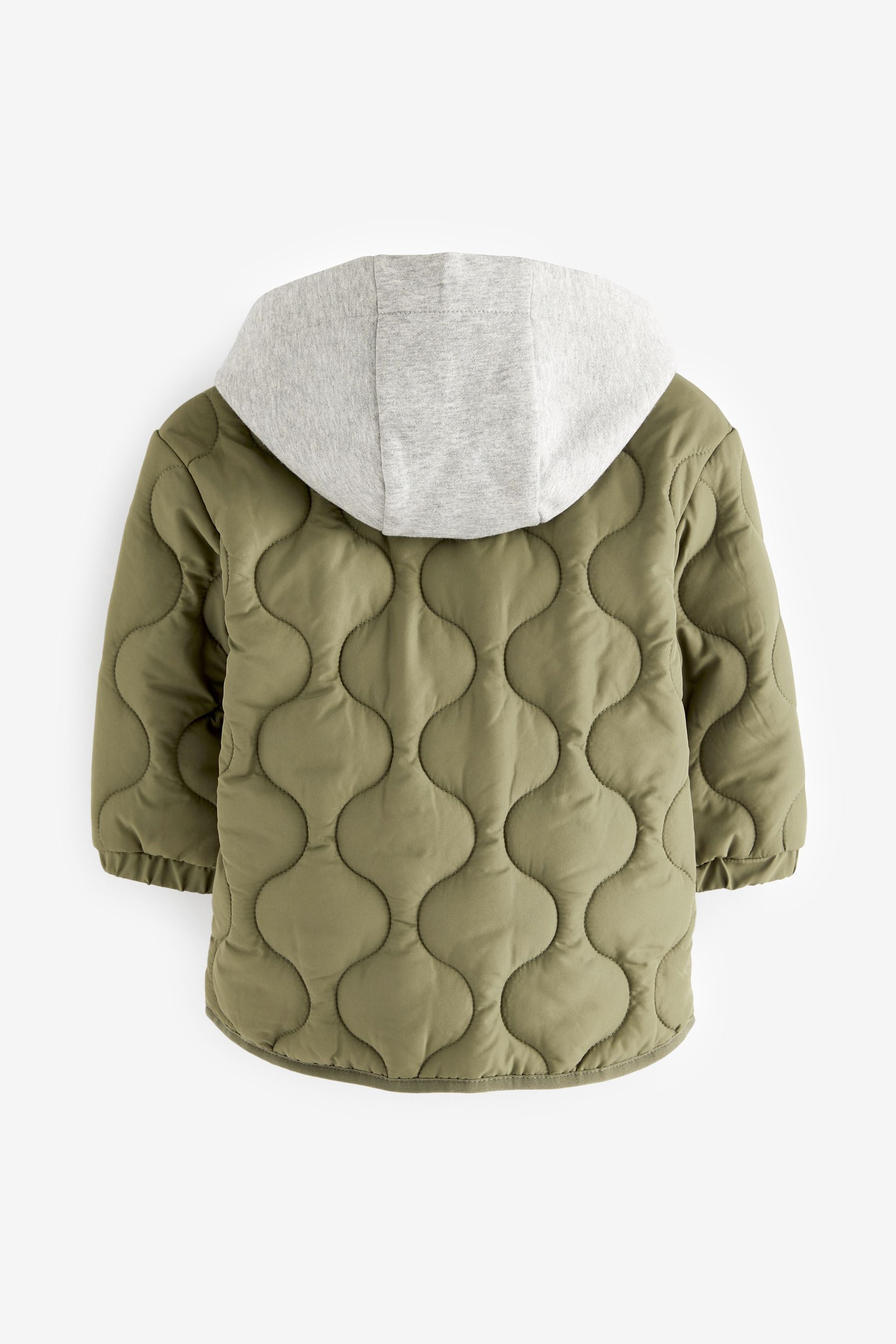 Khaki Green Quilted Jacket (3mths-7yrs)