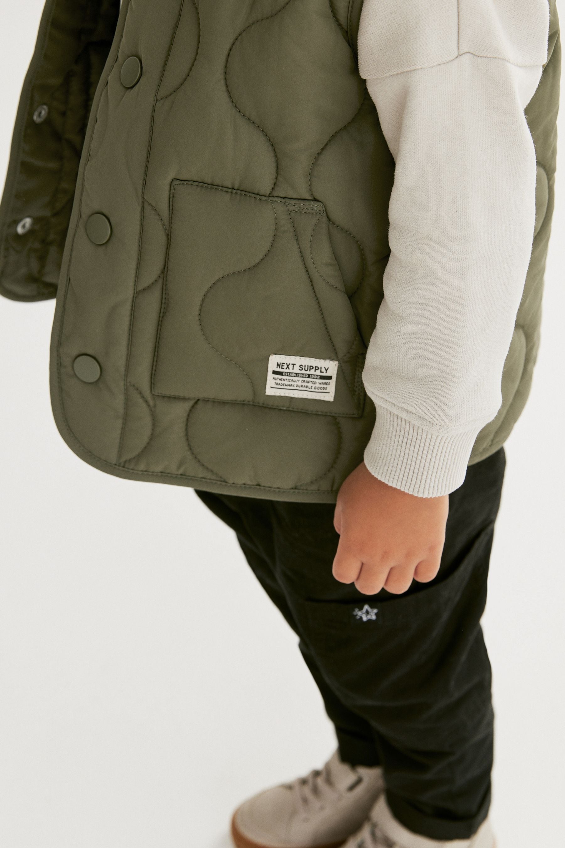 Khaki Green Padded Gilet (3mths-7yrs)