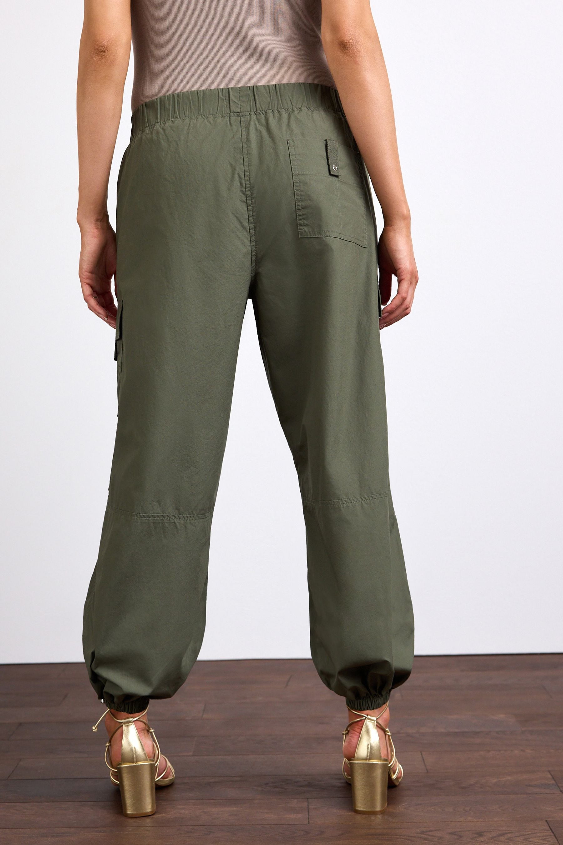 Khaki Green Maternity Utility Cargo Trousers