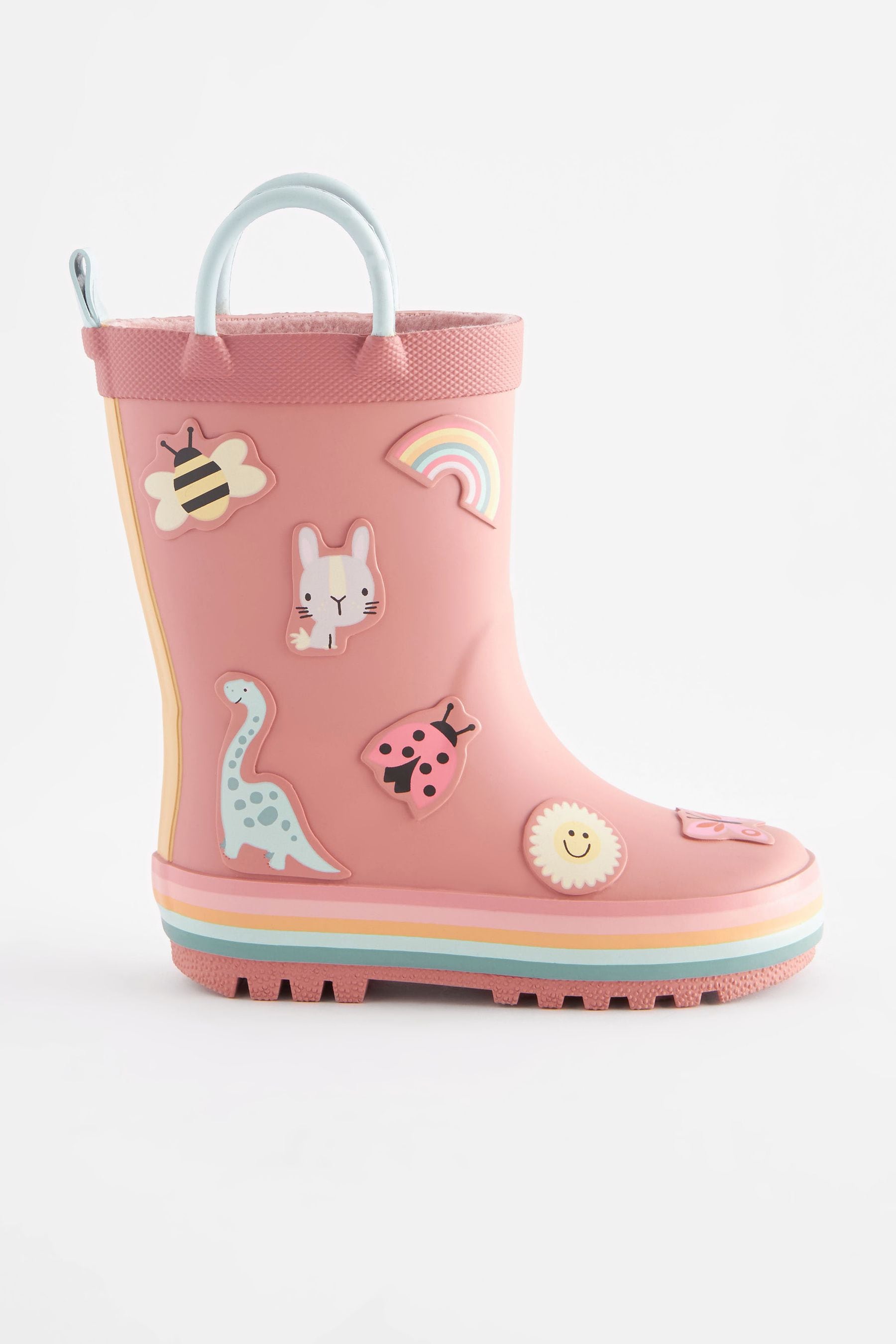 Pink Character Handle Wellies