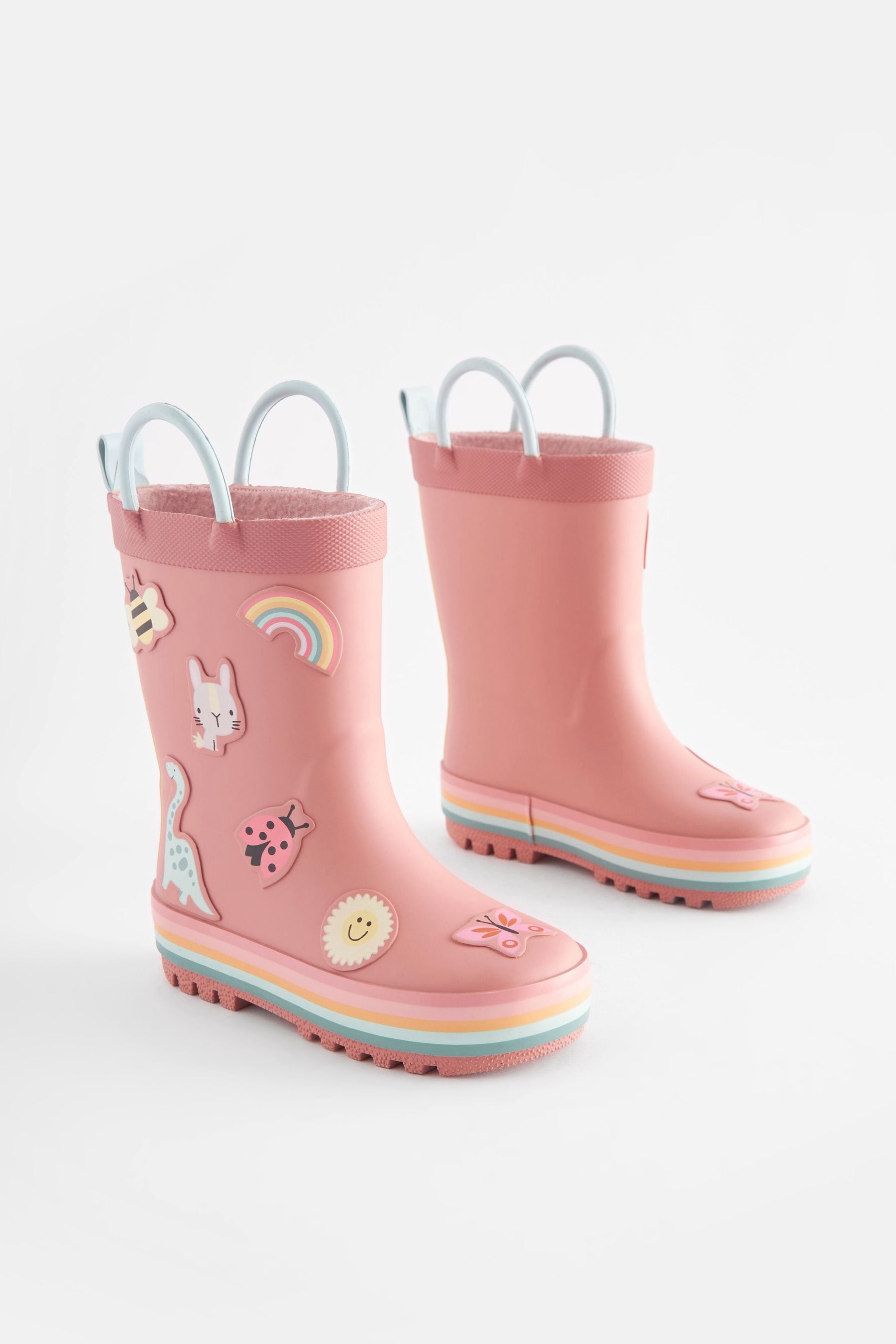 Pink Character Handle Wellies