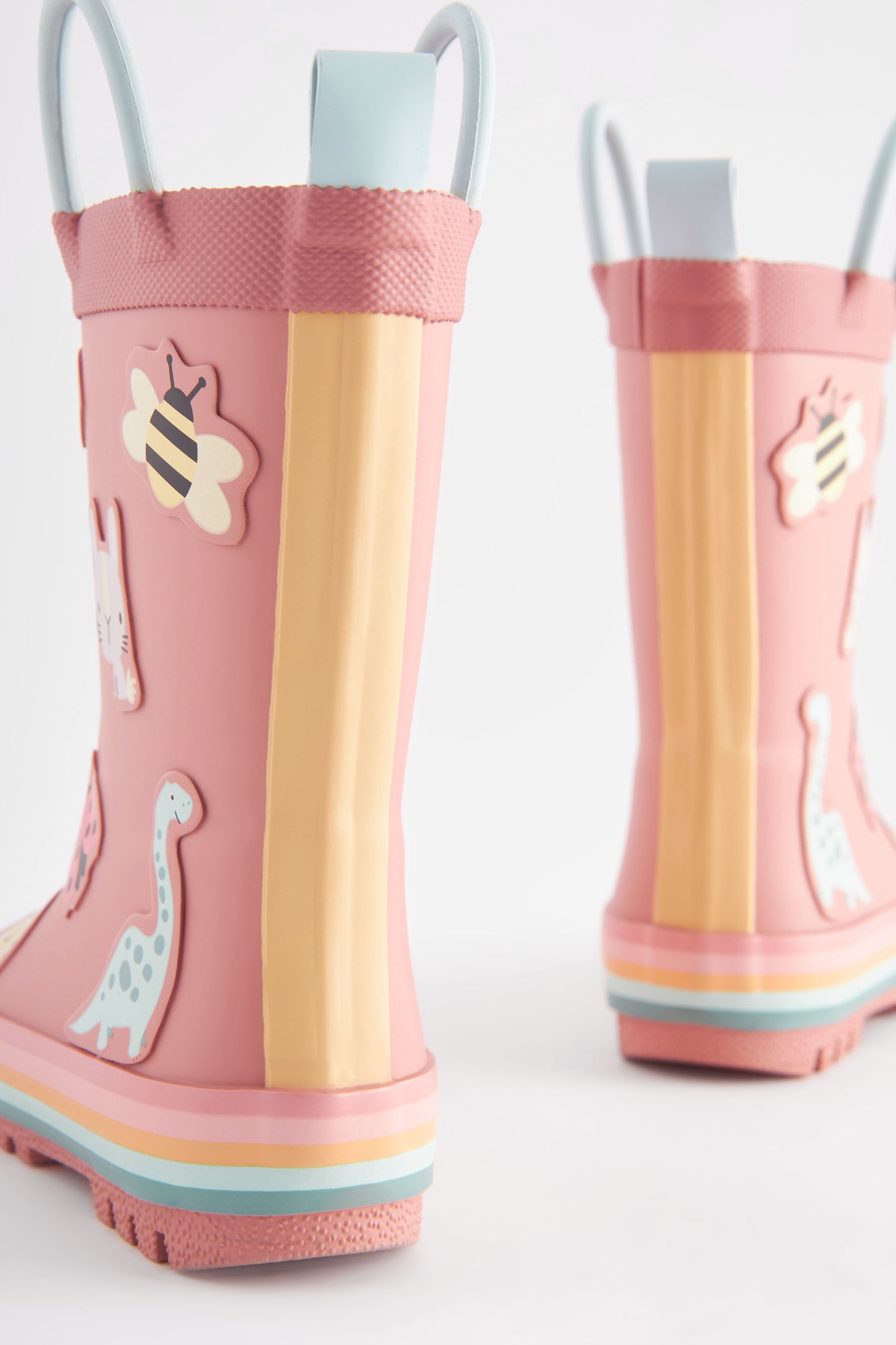 Pink Character Handle Wellies