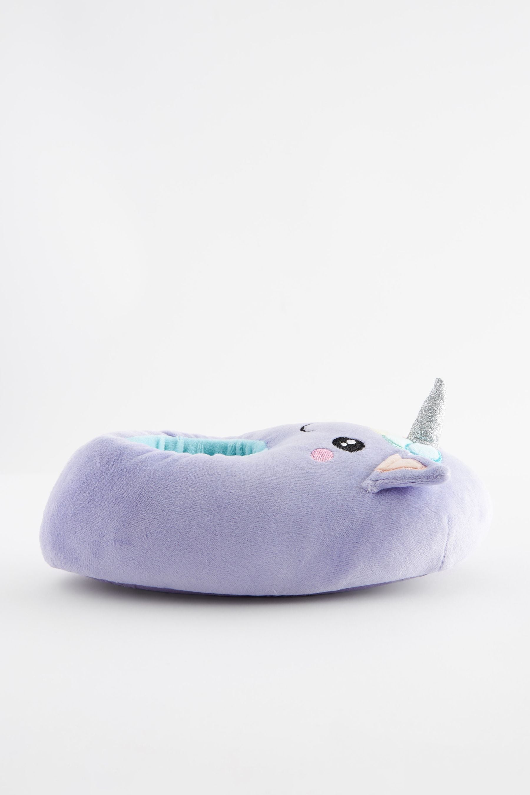 Purple Caticorn Plush Slippers