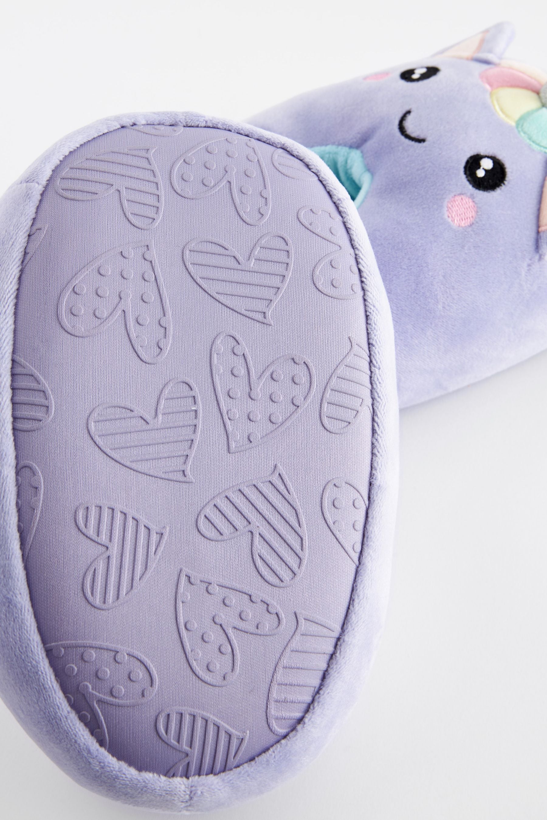 Purple Caticorn Plush Slippers