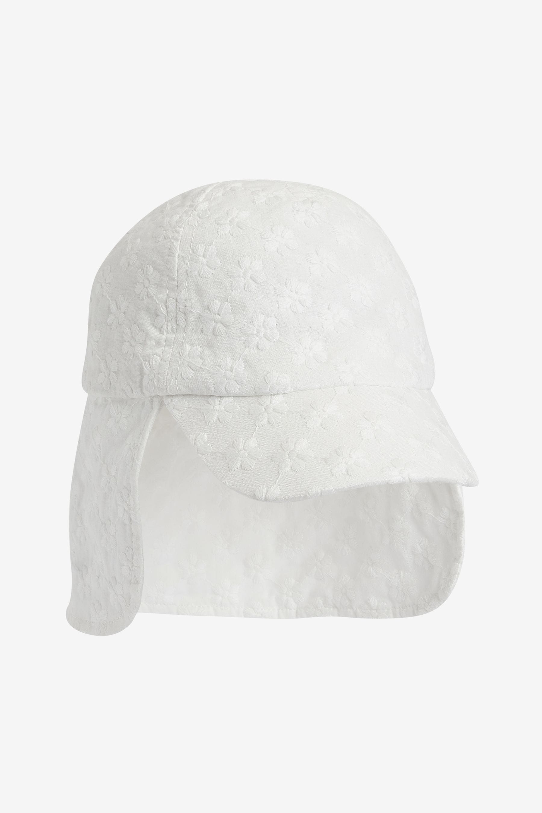 White Broderie Legionnaire Hat (3mths-10yrs)