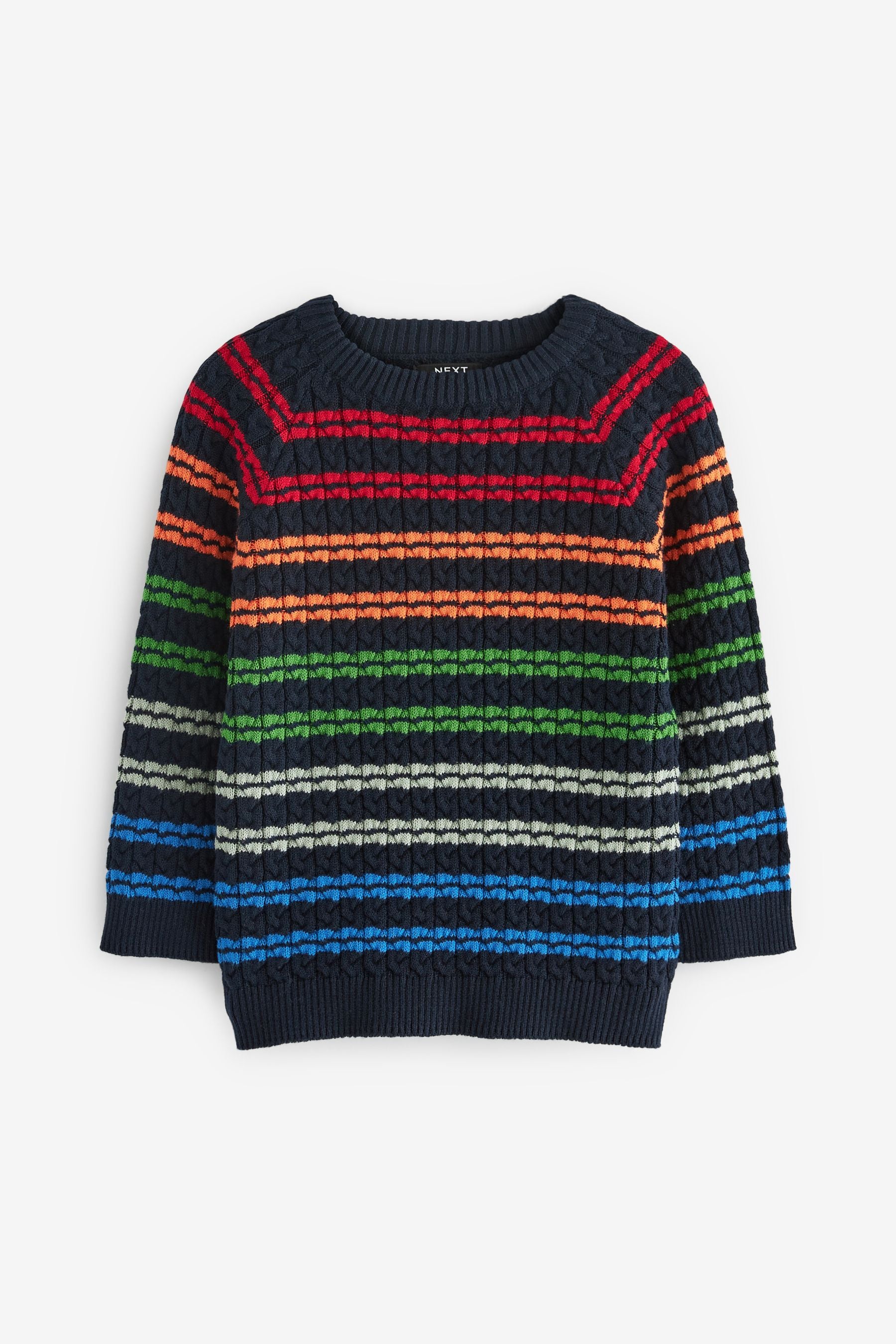 Multi Fine Gauge Striped Knitted Jumper (3mths-7yrs)