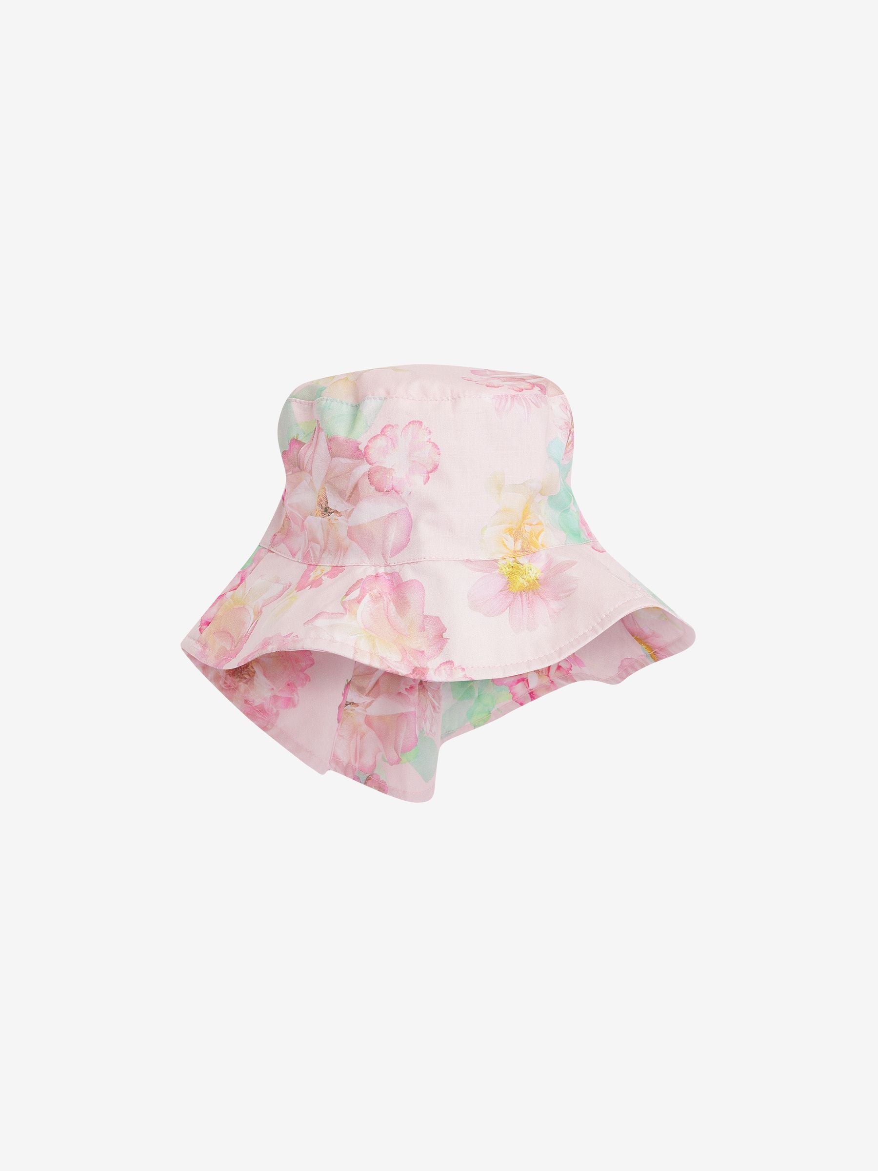 Pink Low Back Bucket Hat (3mths-10yrs)