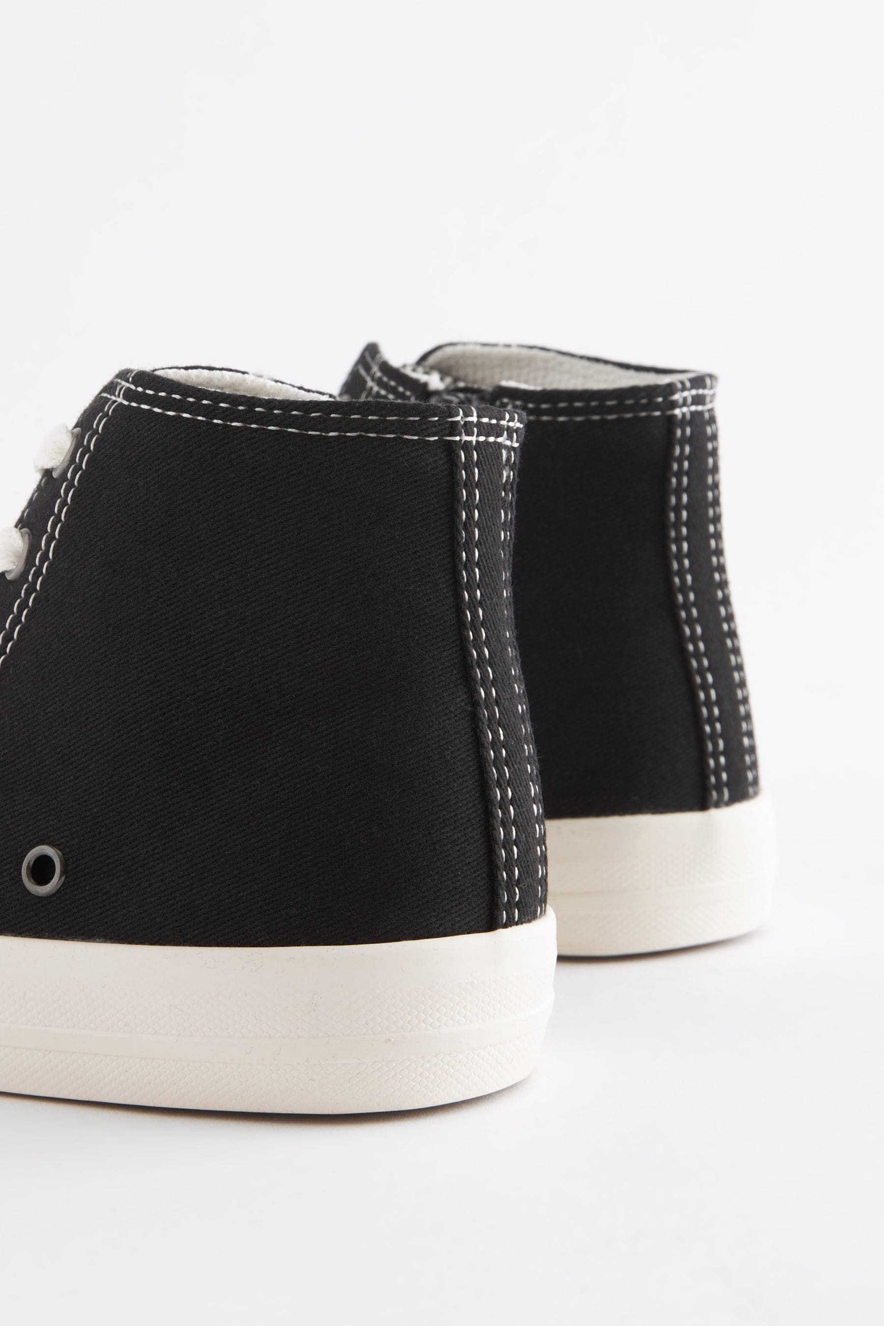 Black Standard Fit (F) Lace-Up High Top Trainers