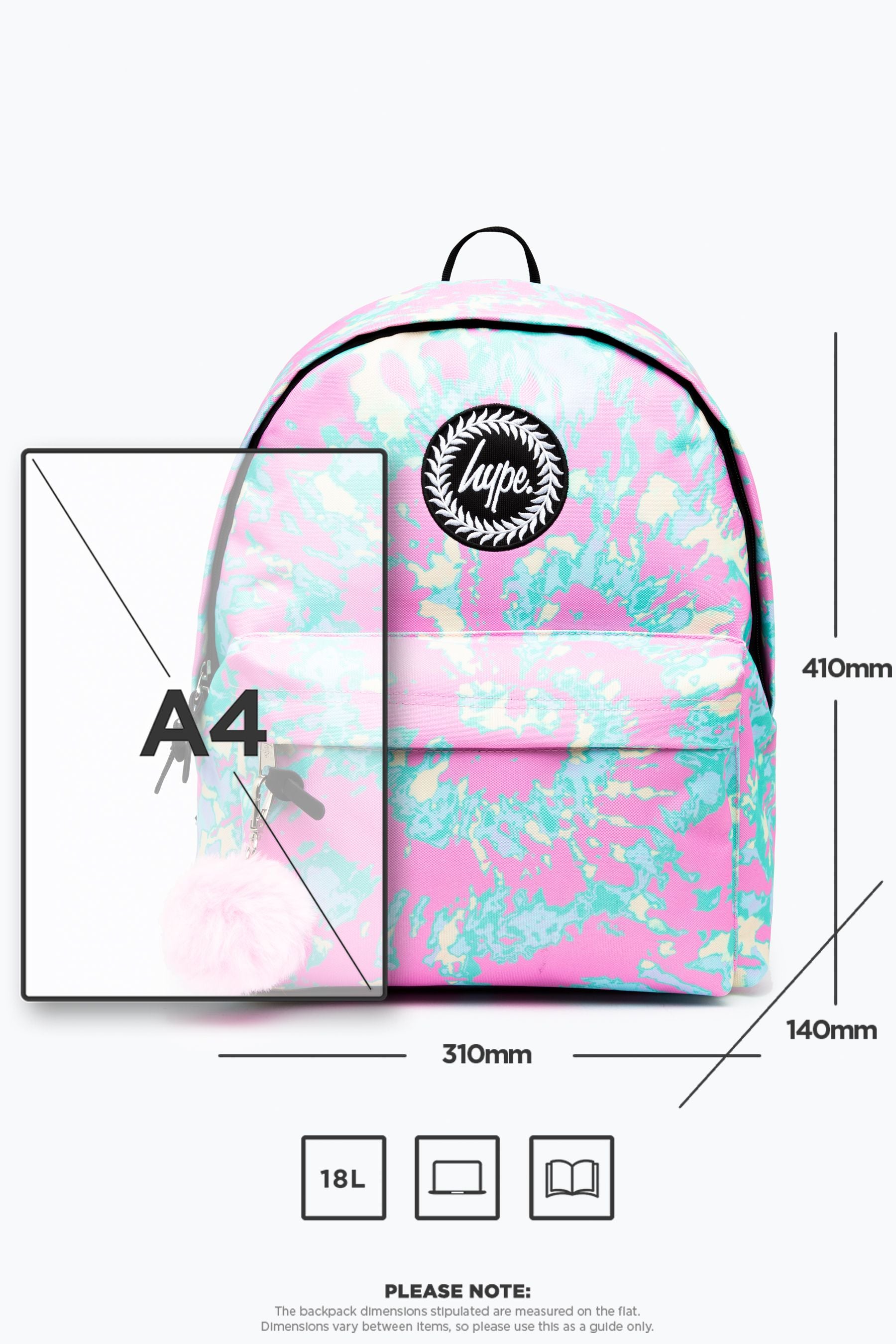 Hype. Purple Pastel Tie Dye Backpack