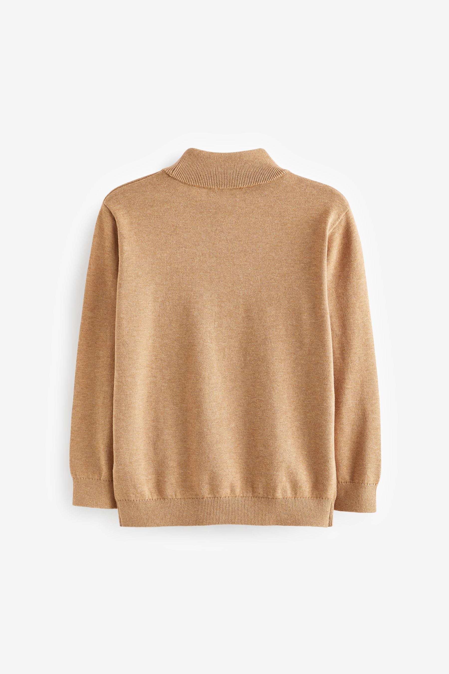 Tan Brown Knitted High Neck Jumper (3-16yrs)