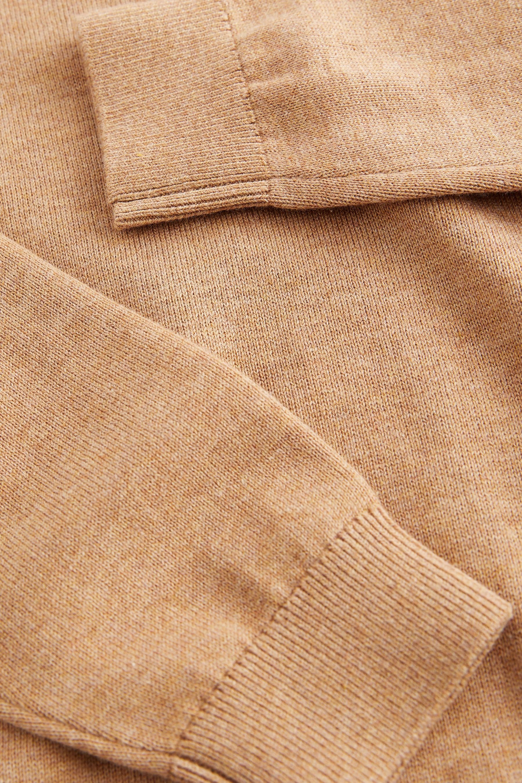 Tan Brown Knitted High Neck Jumper (3-16yrs)