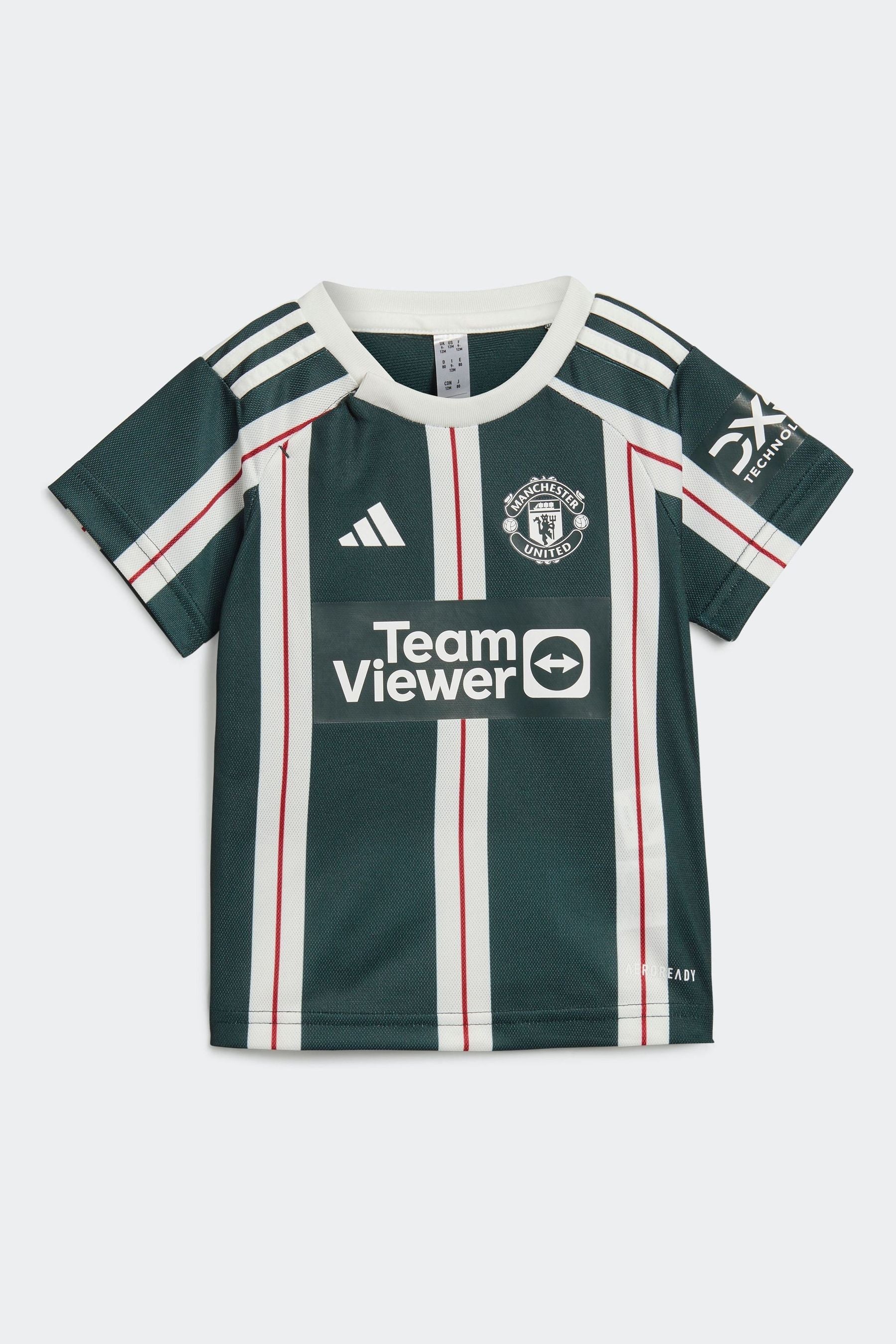 Green adidas Sport Performance Infant Manchester United 23/24 Away Kit Kids