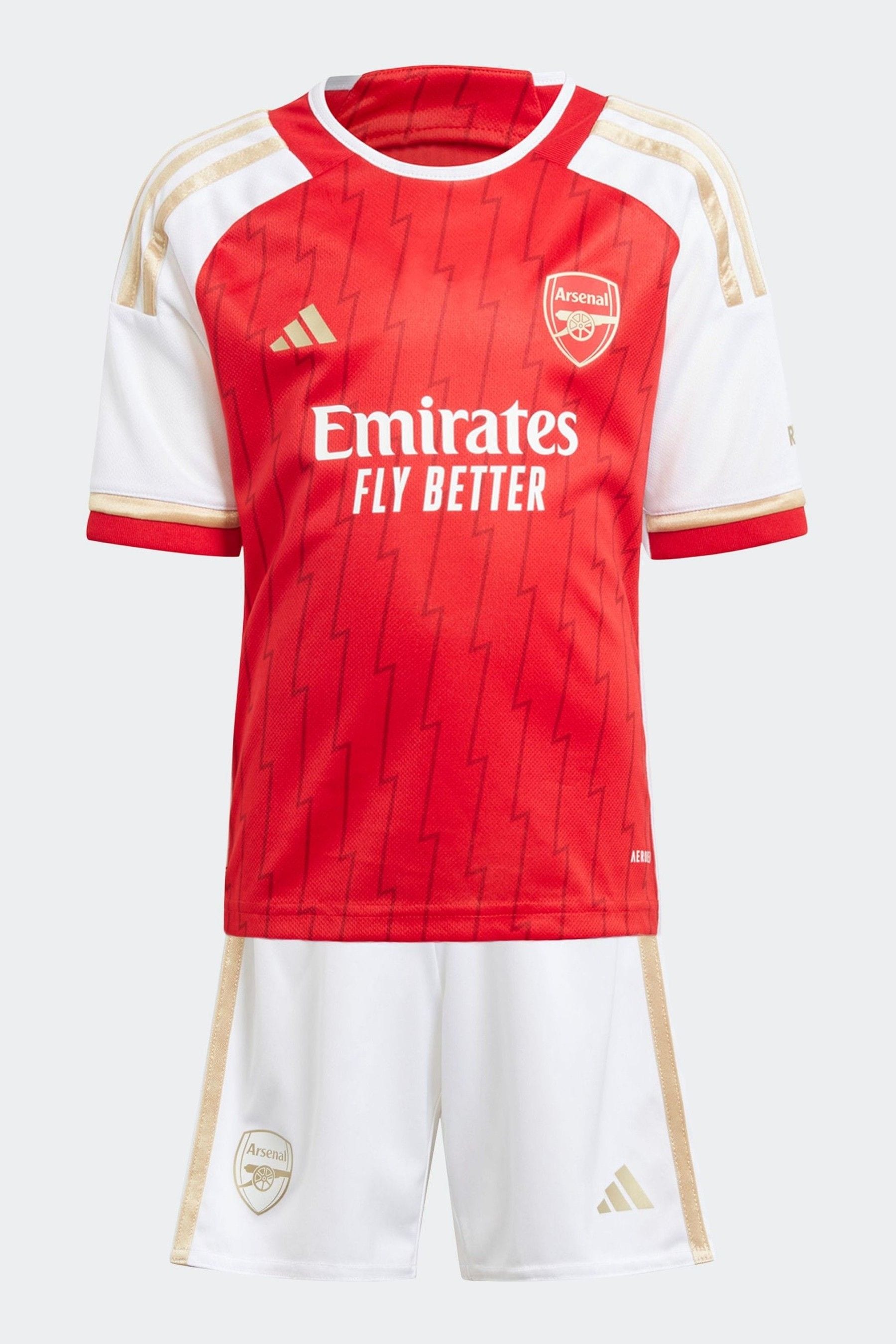 Red adidas Arsenal 23/24 Home Mini Kit