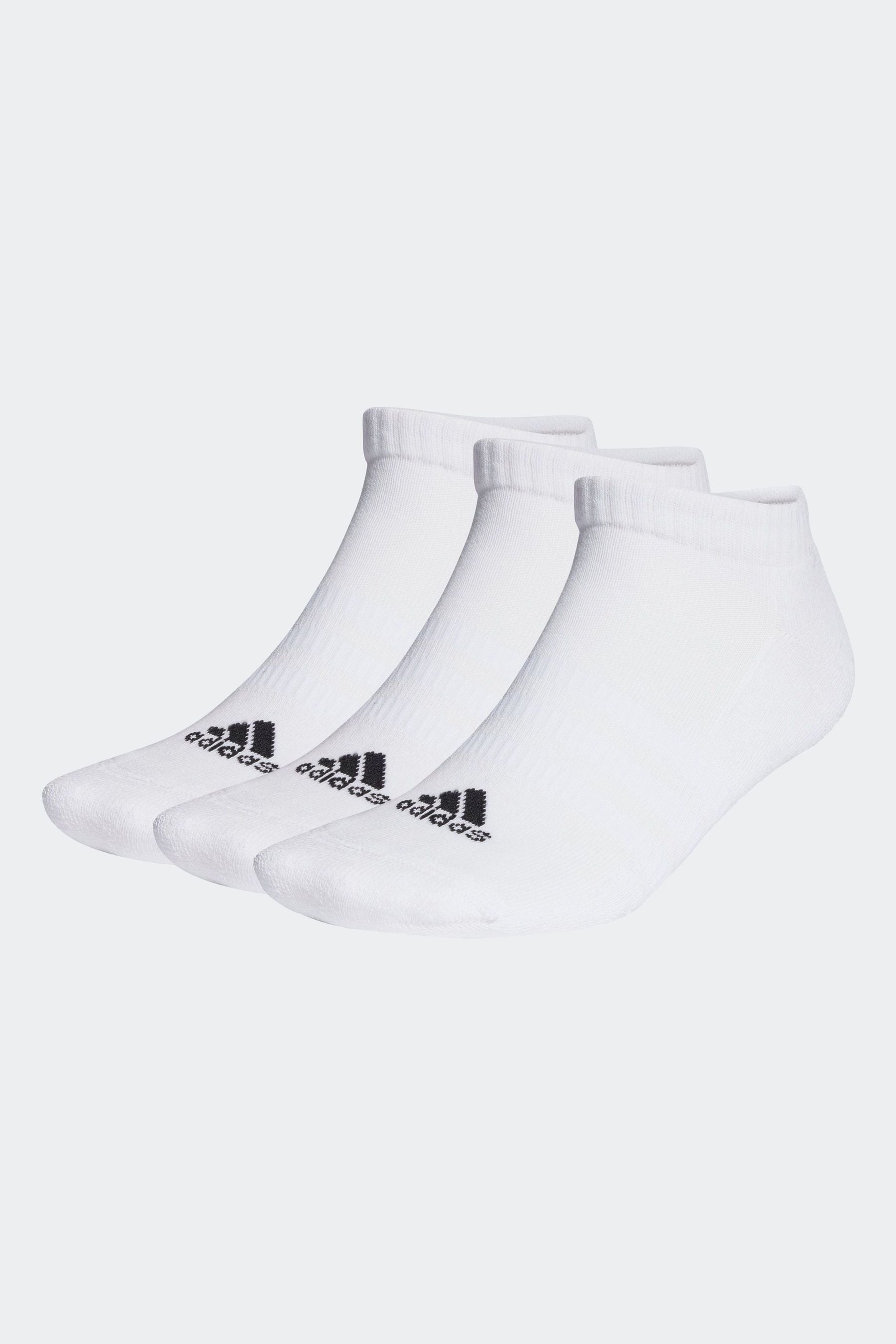 adidas White Cushioned Low Cut Socks 3 Pack