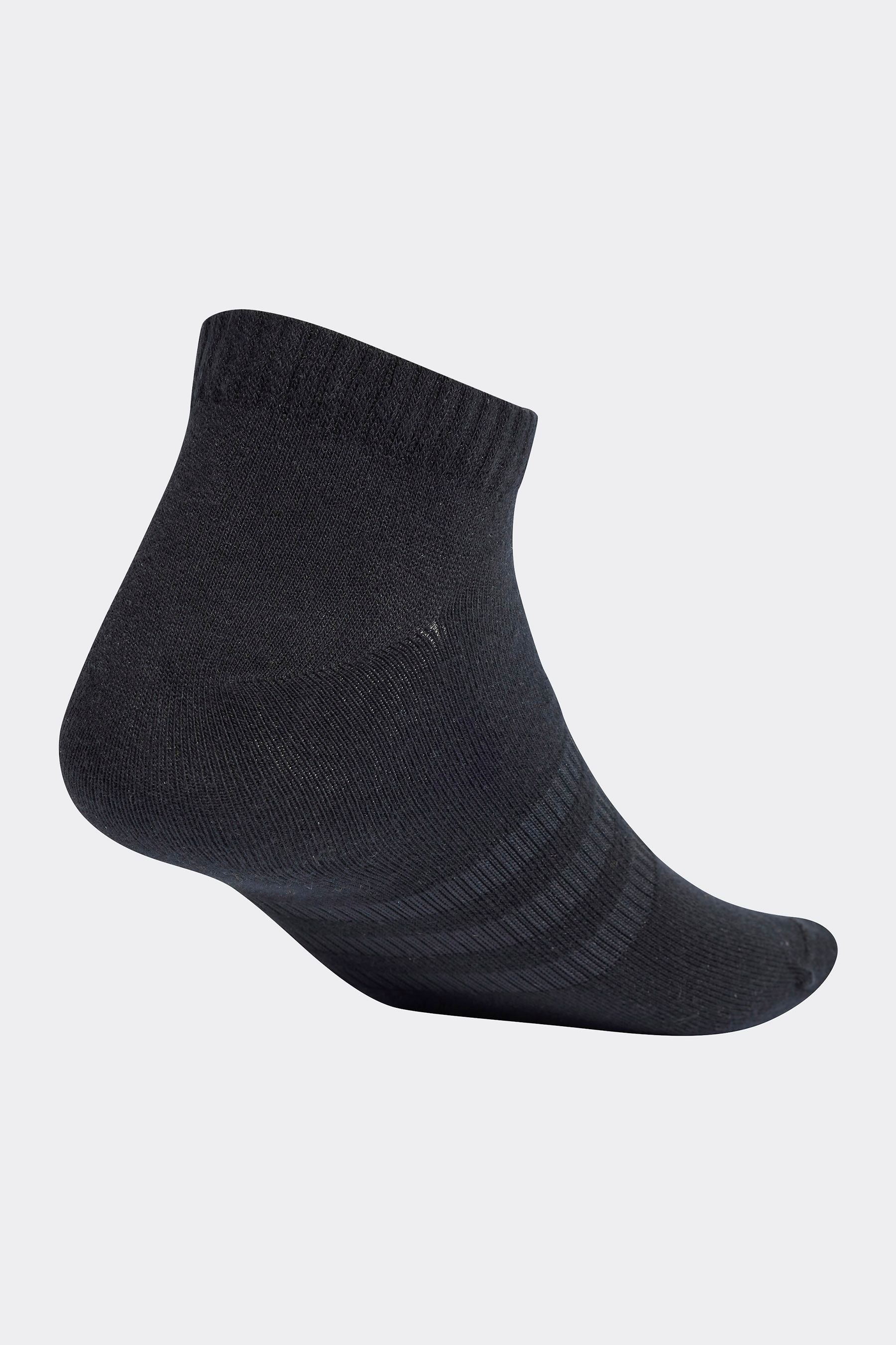 adidas Dark Black Adult Thin and Light Sportswear Low Cut Socks 3 Pack